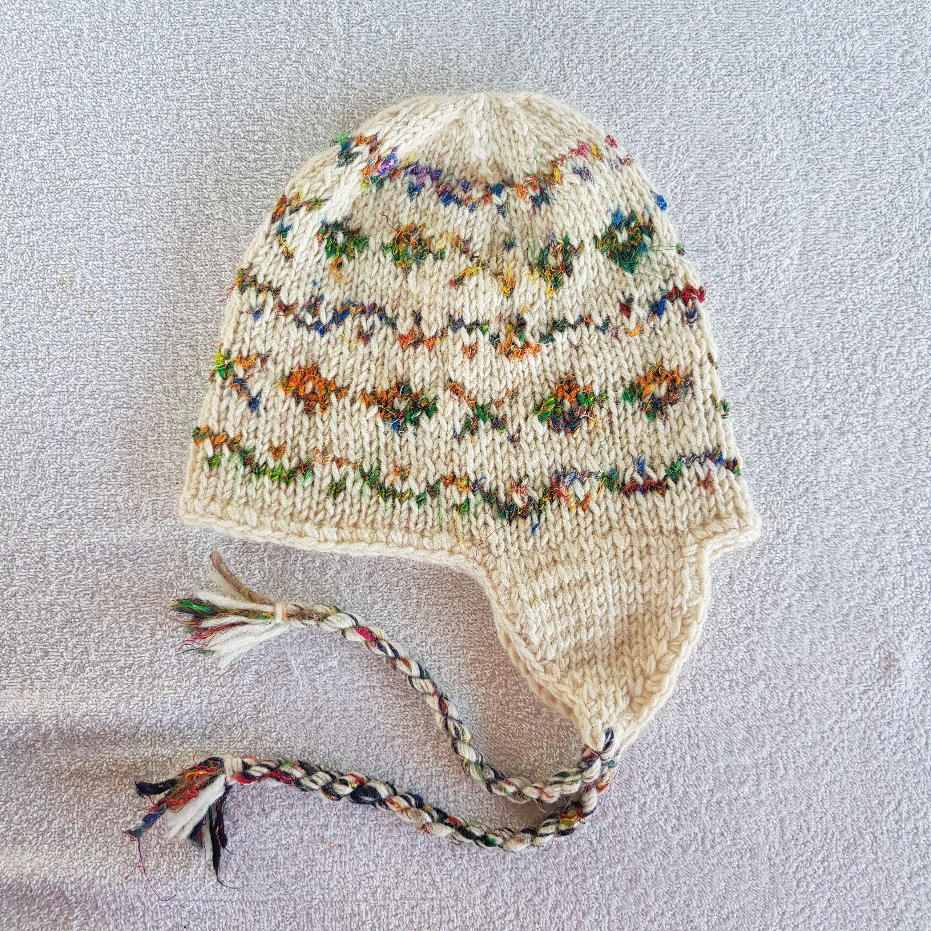 Aran Isles Knitwear Vintage Japanese Earflap Beanie Ribbed Knit Snow Caps Hats. Size ONE SIZE - 6 Thumbnail