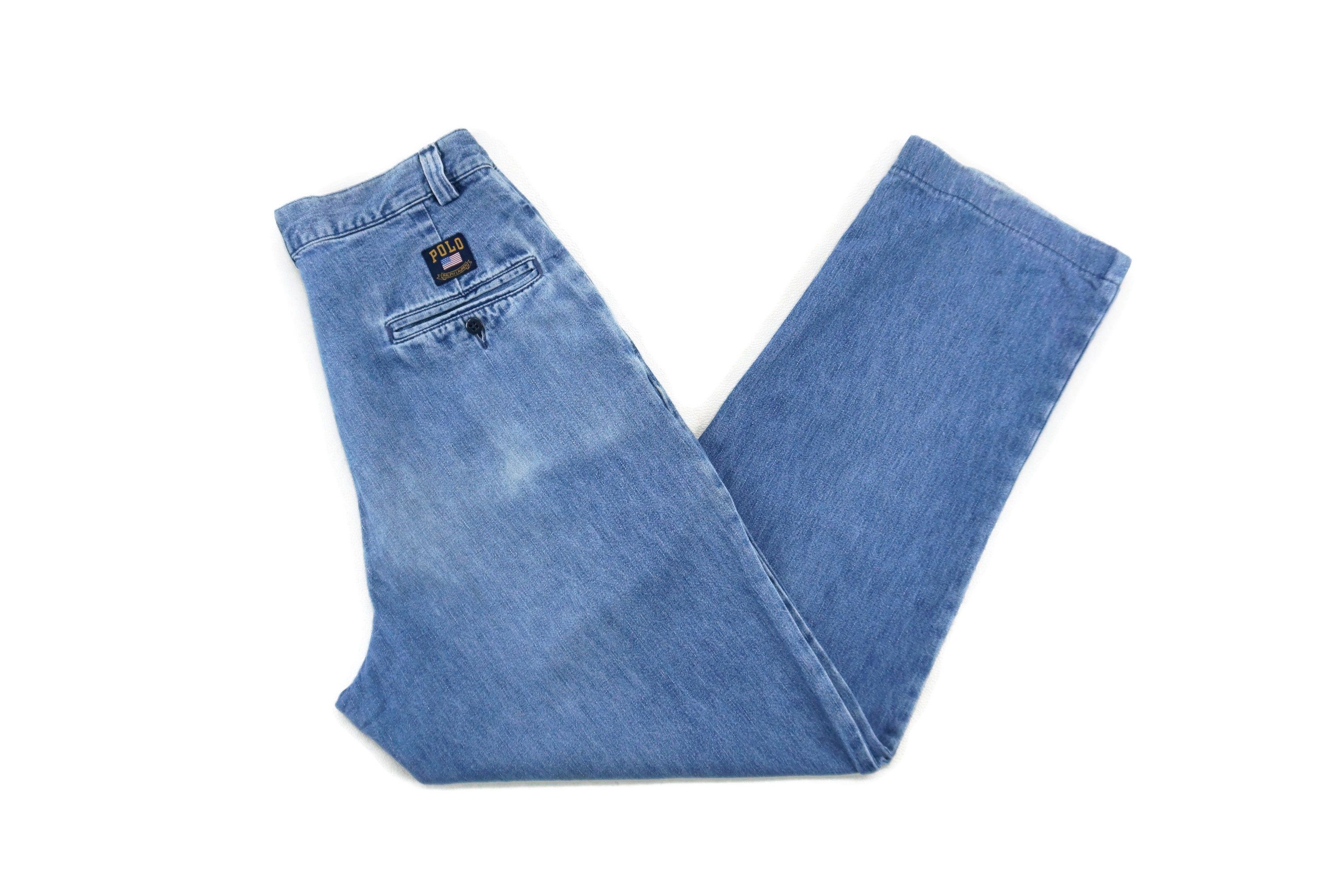 Polo Ralph Lauren Vintage Polo Jeans fits W29xL30 Baggy Distressed Denim Size US 29 - 3 Thumbnail