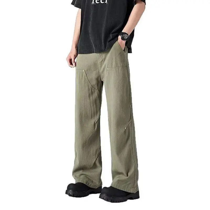 Japanese Brand Retro loose straight leg wide leg casual jeans Size US 32 / EU 48 - 5 Thumbnail