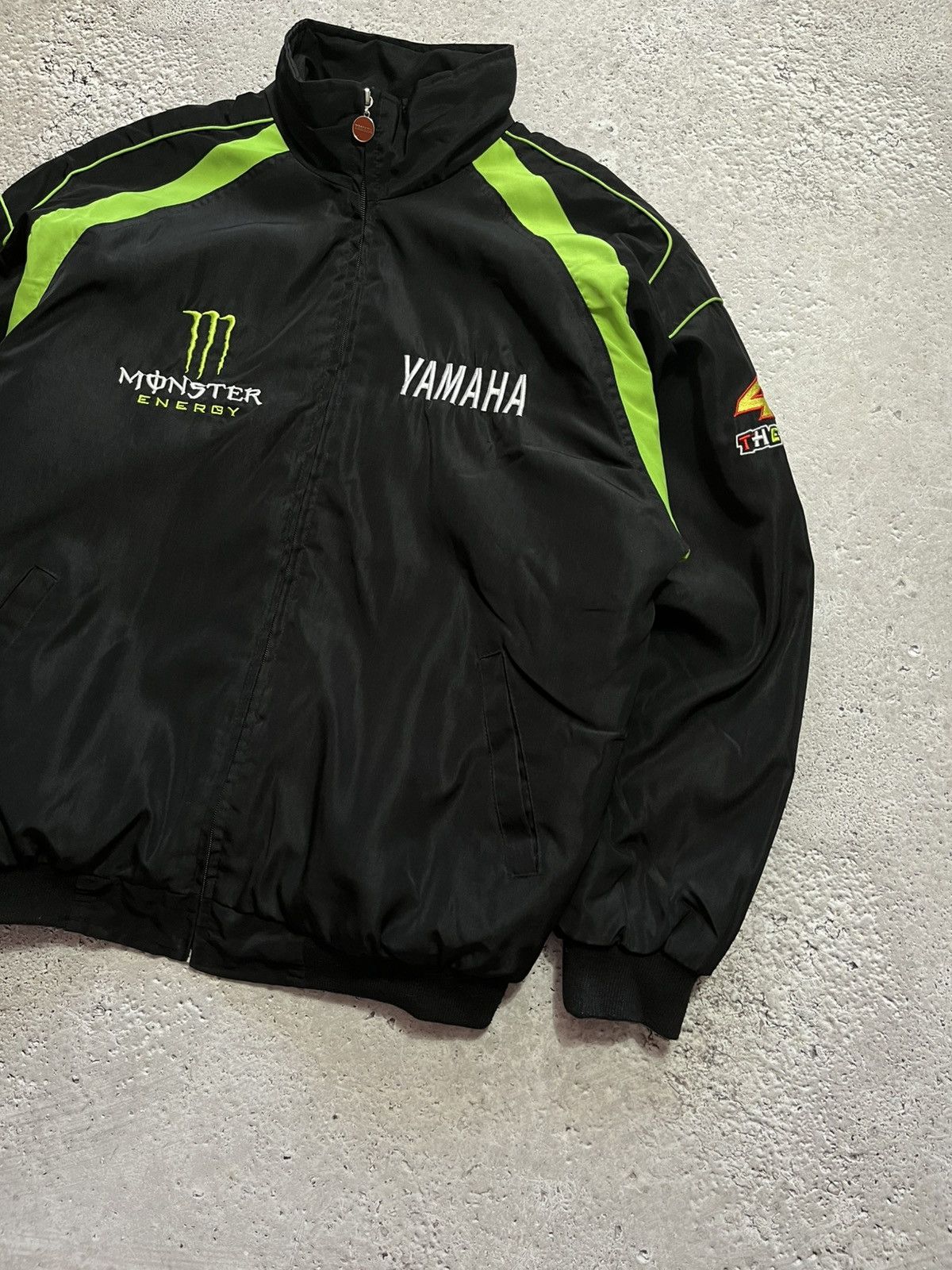 Vintage × Yamaha Yamaha Monster Energy VR46 Racing Jacket Black Green XL Size US XL / EU 56 / 4 - 2 Thumbnail