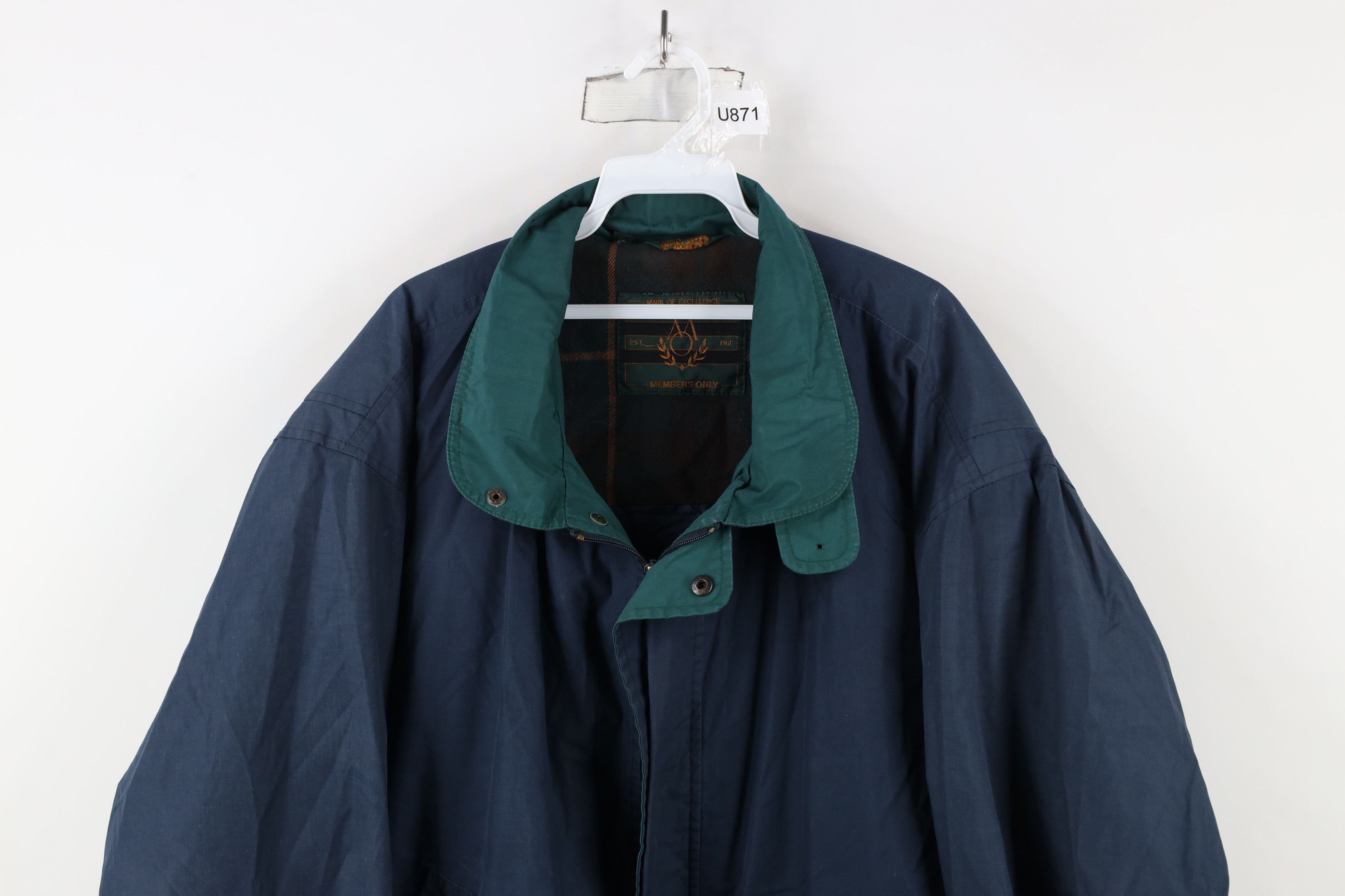 Members Only × Vintage Vintage 90s Members Only Lined Cafe Racer Windbreaker Jacket Size XXL / US 16-18 / IT 52-54 - 2 Thumbnail
