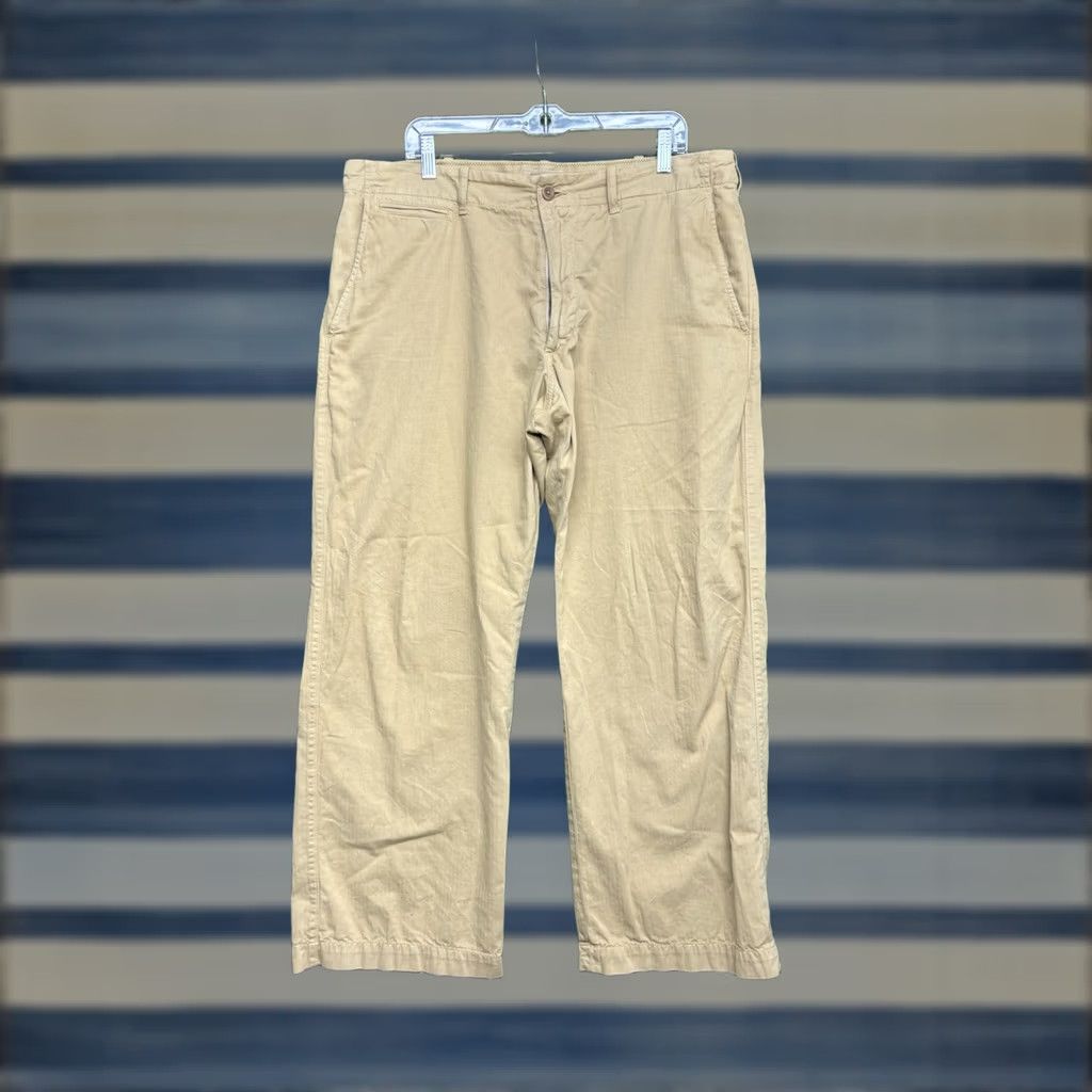 Banana Republic Banana Republic Pants Mens 38 Relaxed Fit Herringbone Wool Cotton Dress Straight Leg Size US 38 / EU 54 - 1 Thumbnail