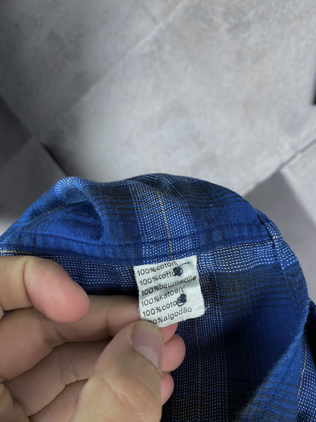 Lacoste × Vintage Lacoste Vintage Plaid Blue Long Sleeve Shirt Size US XL / EU 56 / 4 - 10 Thumbnail