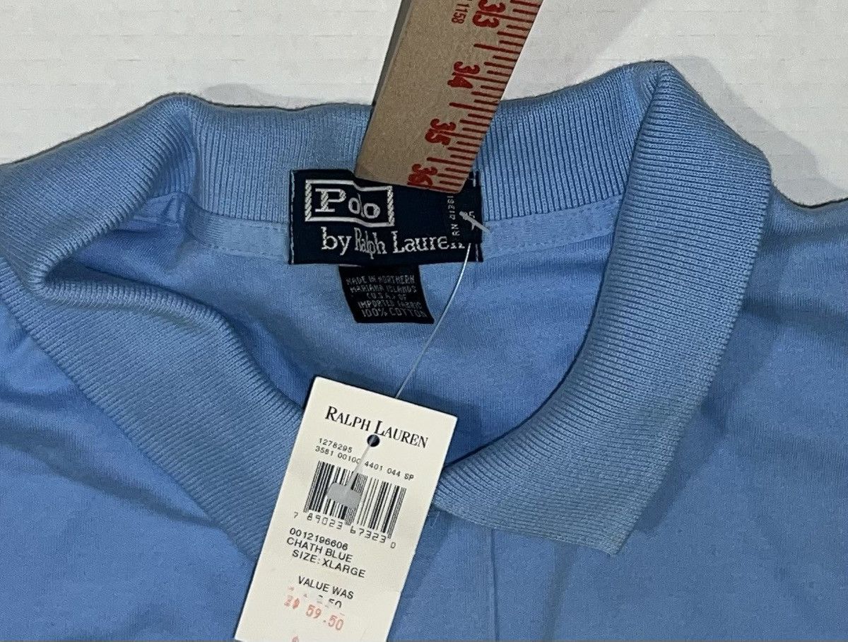 Polo Ralph Lauren Vintage 90s Polo Ralph Lauren Classic Polo Shirt Light Blue Size US XL / EU 56 / 4 - 4 Thumbnail