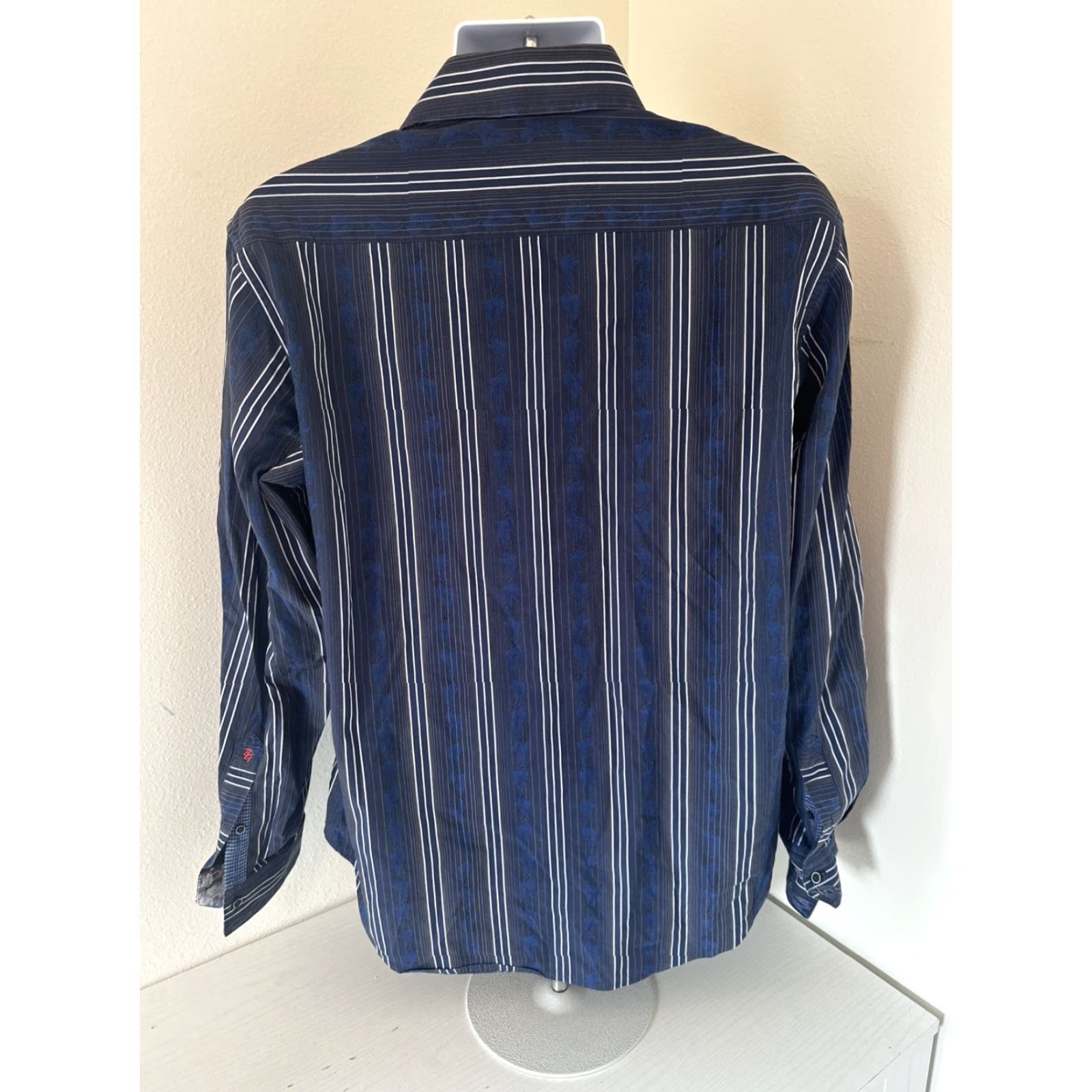 Robert Graham Robert Graham Striped Button Shirt Men's 2XL Yellow Iridescent Flip Cuff Dress Casual Shirt Button-Up Size US XXL / EU 58 / 5 - 3 Thumbnail