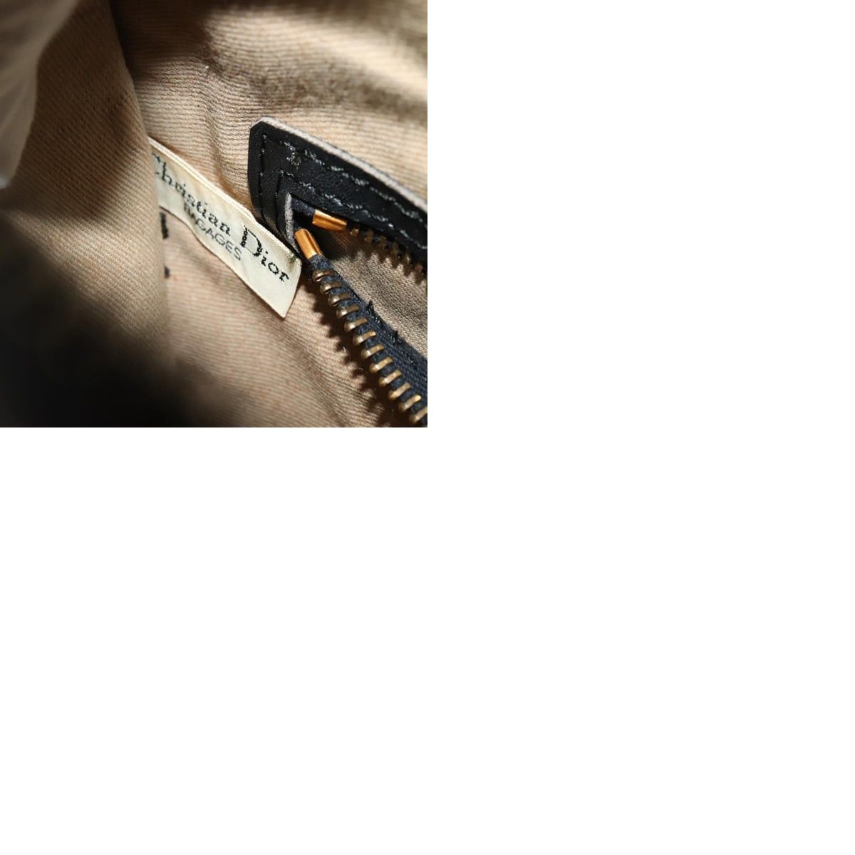 Dior DIOR Trotter Canvas Hand Bag Navy Gold Size ONE SIZE - 12 Thumbnail