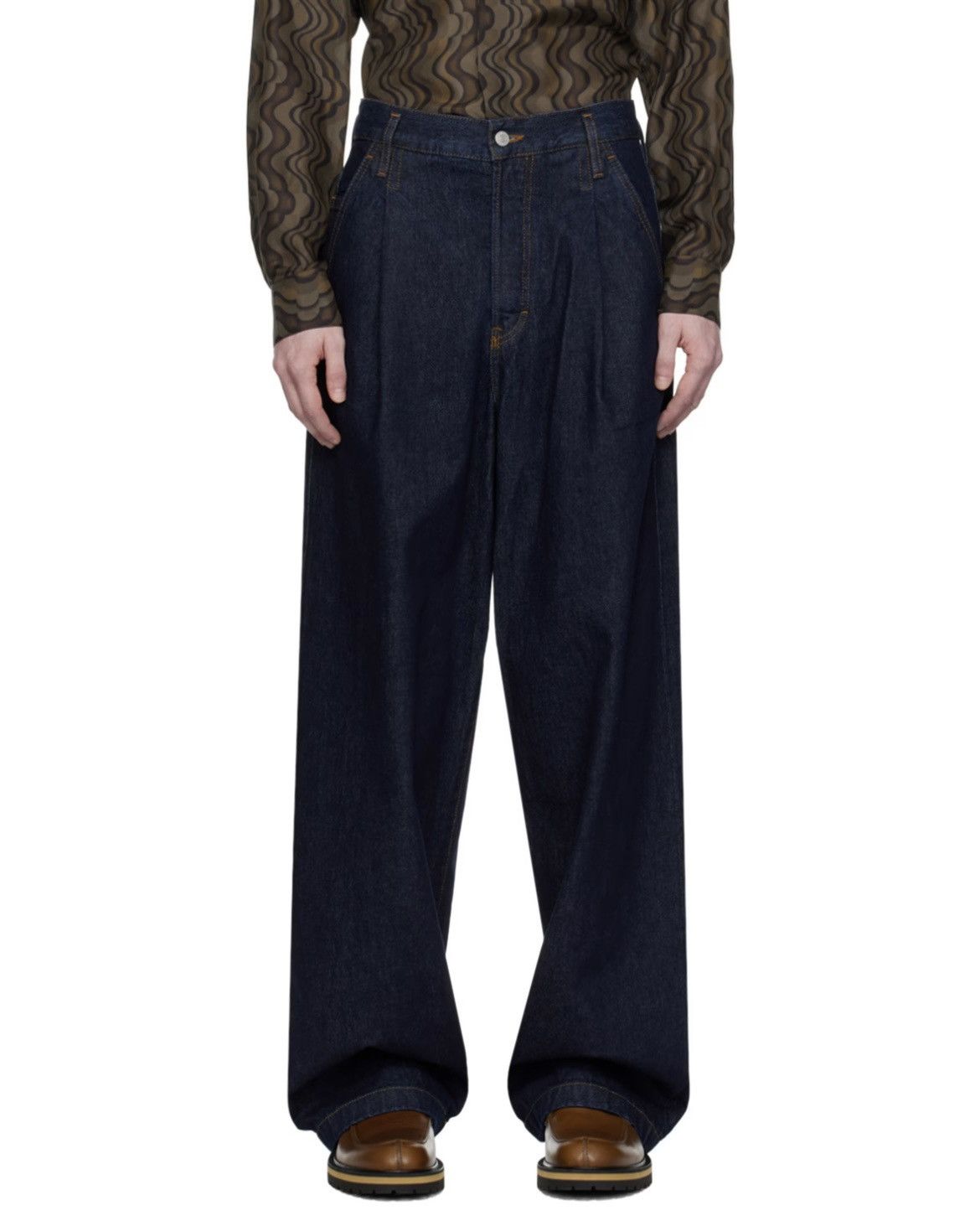 Wide pleated jeans - Autumn-Winter Women | Dries Van Noten