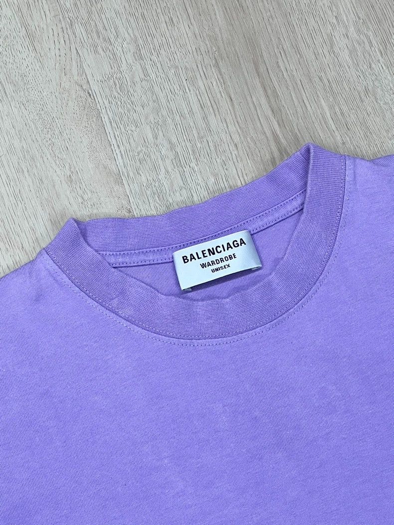 Balenciaga Balenciaga Coke Logo Embroidered Short Sleeve, Purple XXS Size US XXS / EU 40 - 3 Thumbnail