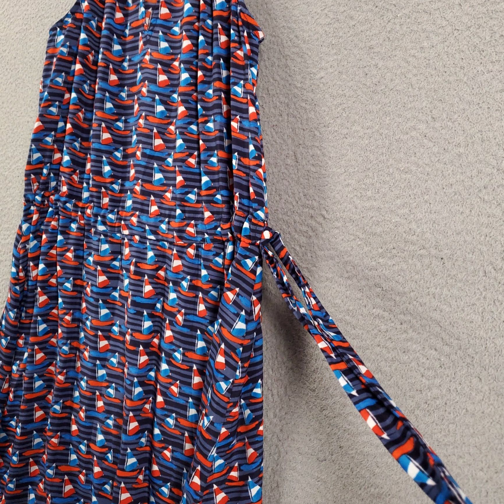 Vintage New Womens Dress Medium Abstract Artsy Tammi Sailboats Keyhole Belted Pixly Size M / US 6-8 / IT 42-44 - 7 Thumbnail