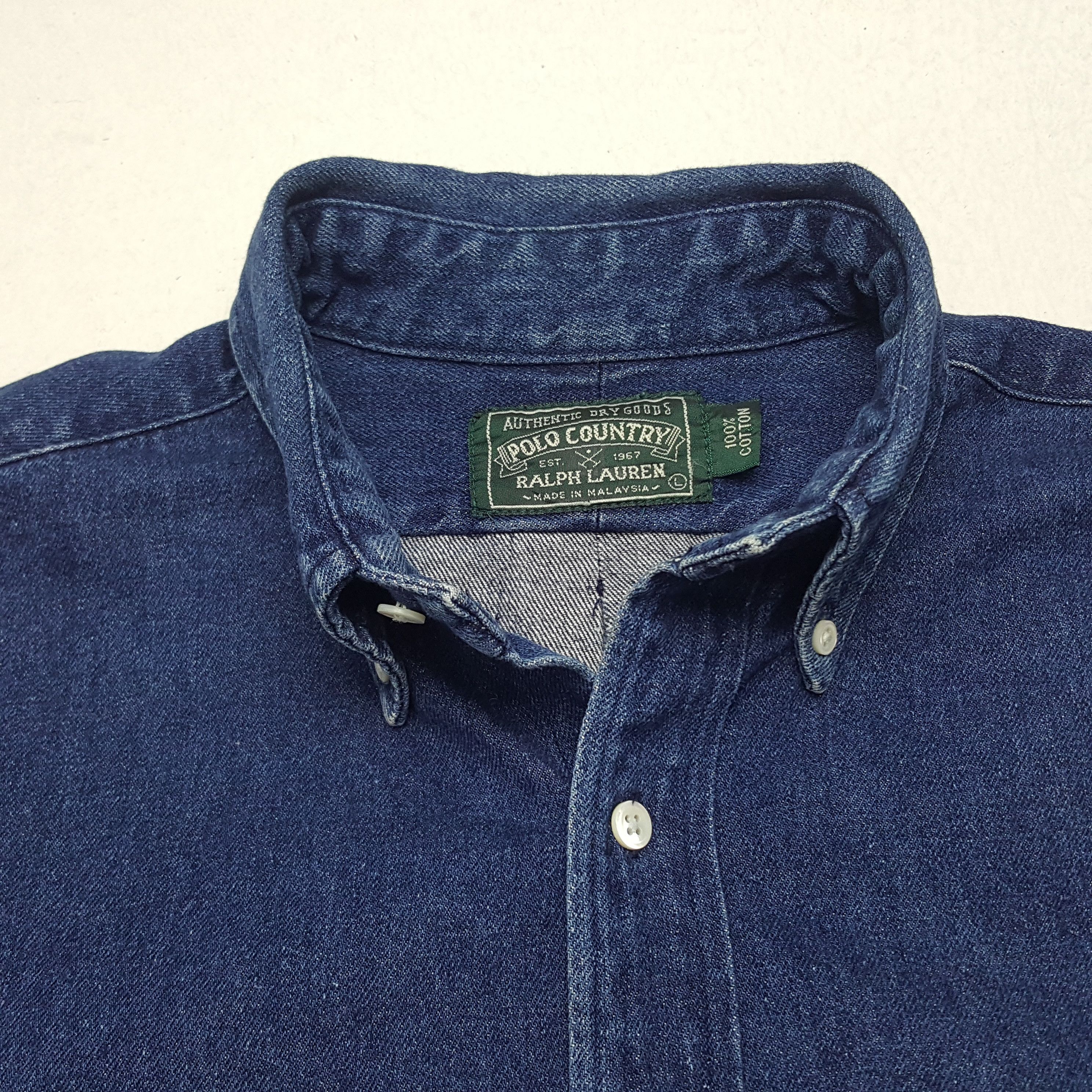 Ralph Lauren × Vintage Vintage Polo Country Ralph Lauren Denim Button Up Shirt Size US M / EU 48-50 / 2 - 4 Thumbnail
