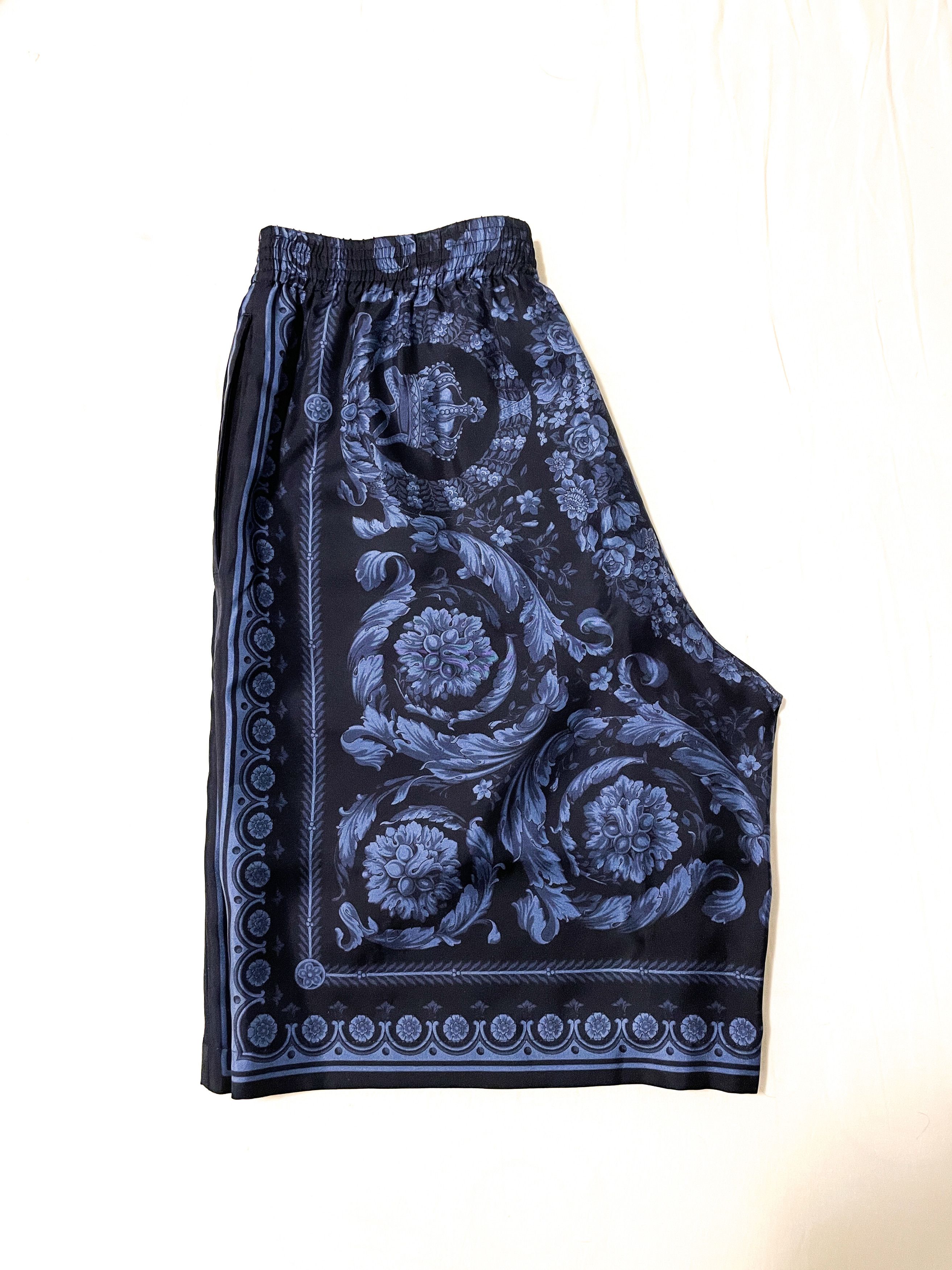 Versace VERSACE Navy Barocco Shorts Size US 32 / EU 48 - 3 Thumbnail