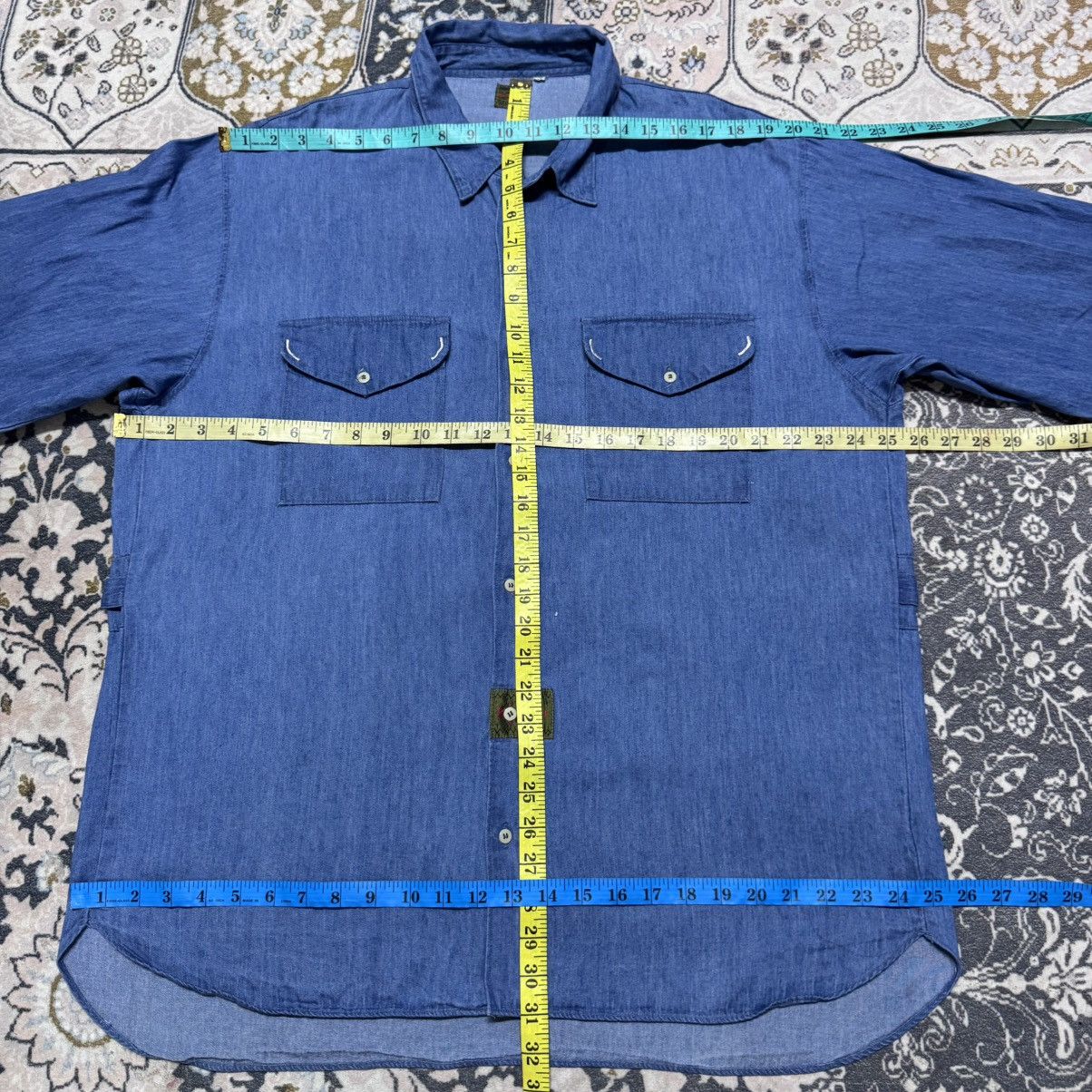 Boneville Vintage 80s Boneville Denim Shirt Oversized Mossimo Osti Size US L / EU 52-54 / 3 - 18 Thumbnail