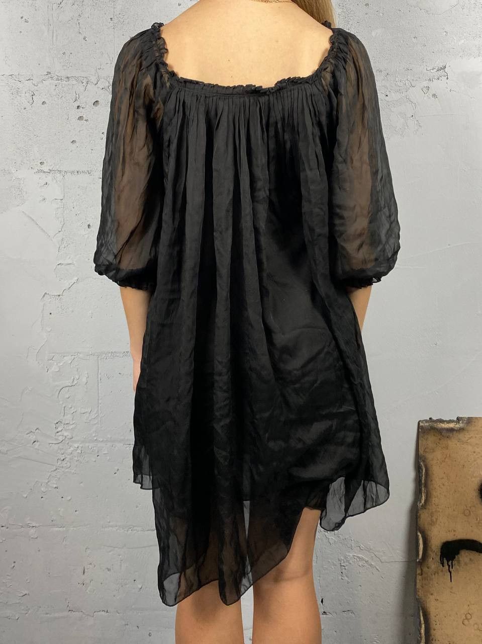 Marc Jacobs Avant Garde Marc Jacobs Mesh Asymetrical Black Dress Size XS / US 0-2 / IT 36-38 - 2 Thumbnail
