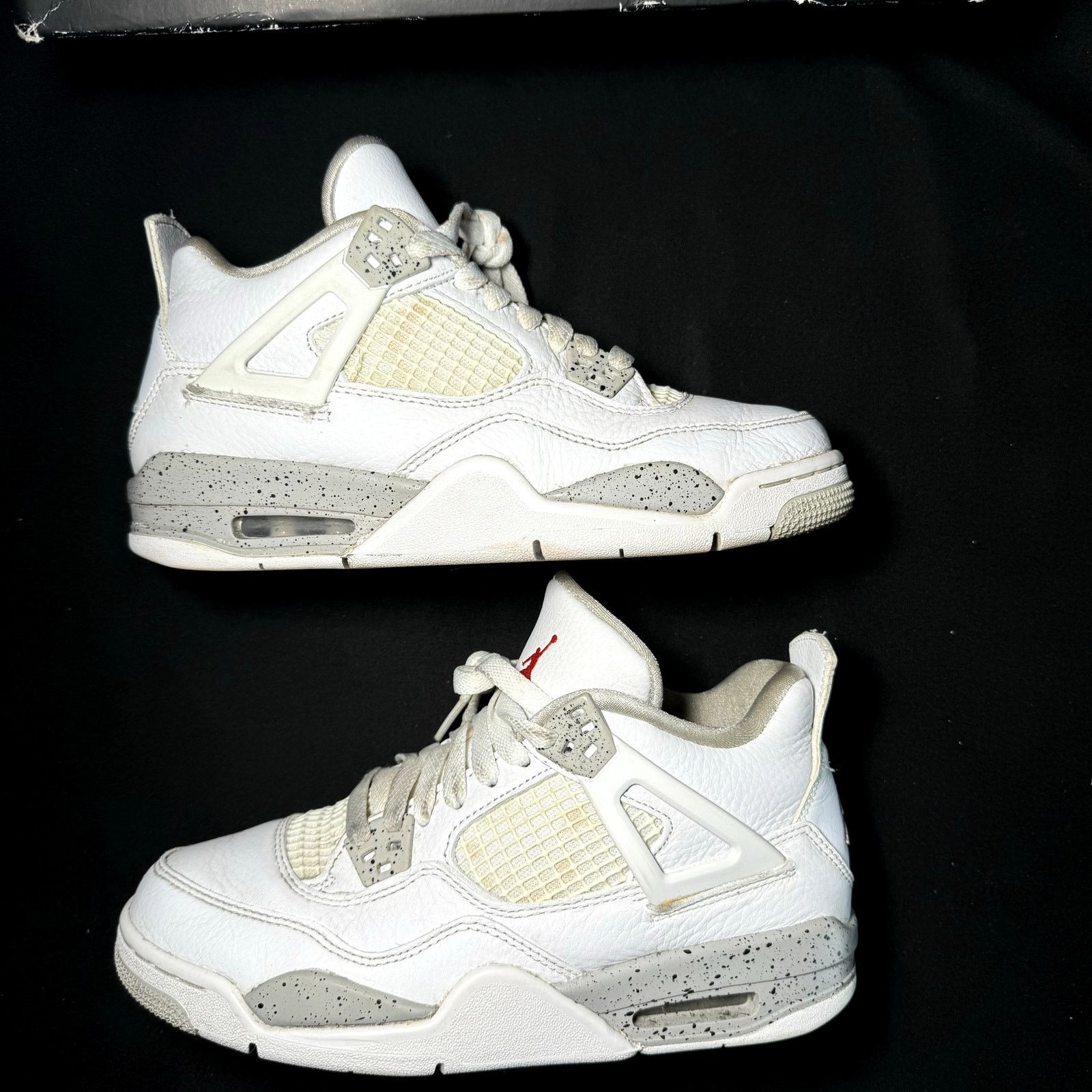 Jordan Brand × Nike Size 5.5 - Nike Air Jordan 4 Retro GS White Oreo 2021 Shoes Size US 5.5 / EU 38 - 3 Thumbnail
