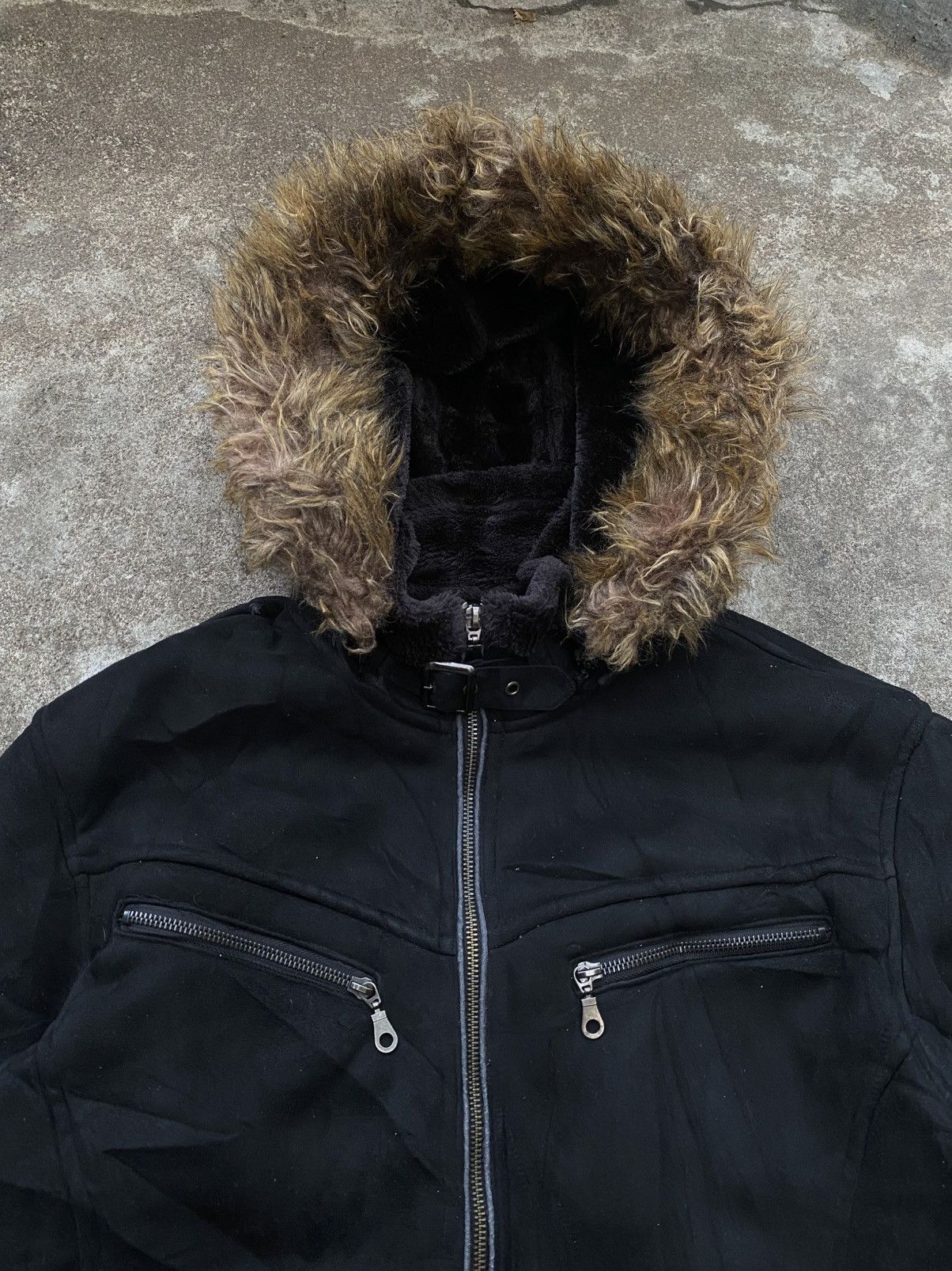 If Six Was Nine × Japanese Brand × Le Grande Bleu (L.G.B.) JAPANESE BRAND THRUXTON PUNK GOTHIC FUR JACKET Size US L / EU 52-54 / 3 - 2 Thumbnail
