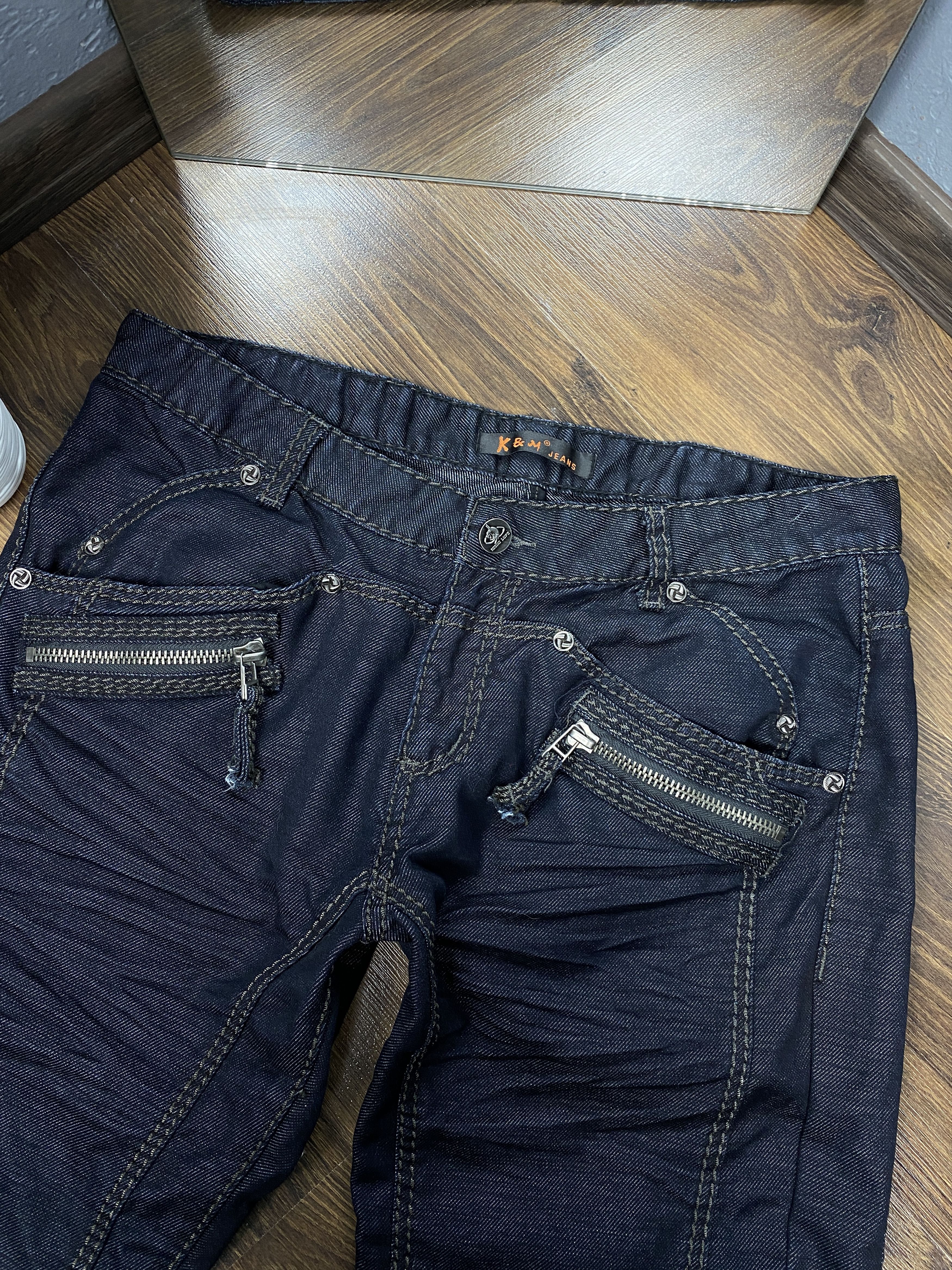 Japanese Brand K&M Kosmo Lupo Vintage Mini Logo Jeans Denim Pants Size US 34 / EU 50 - 2 Thumbnail