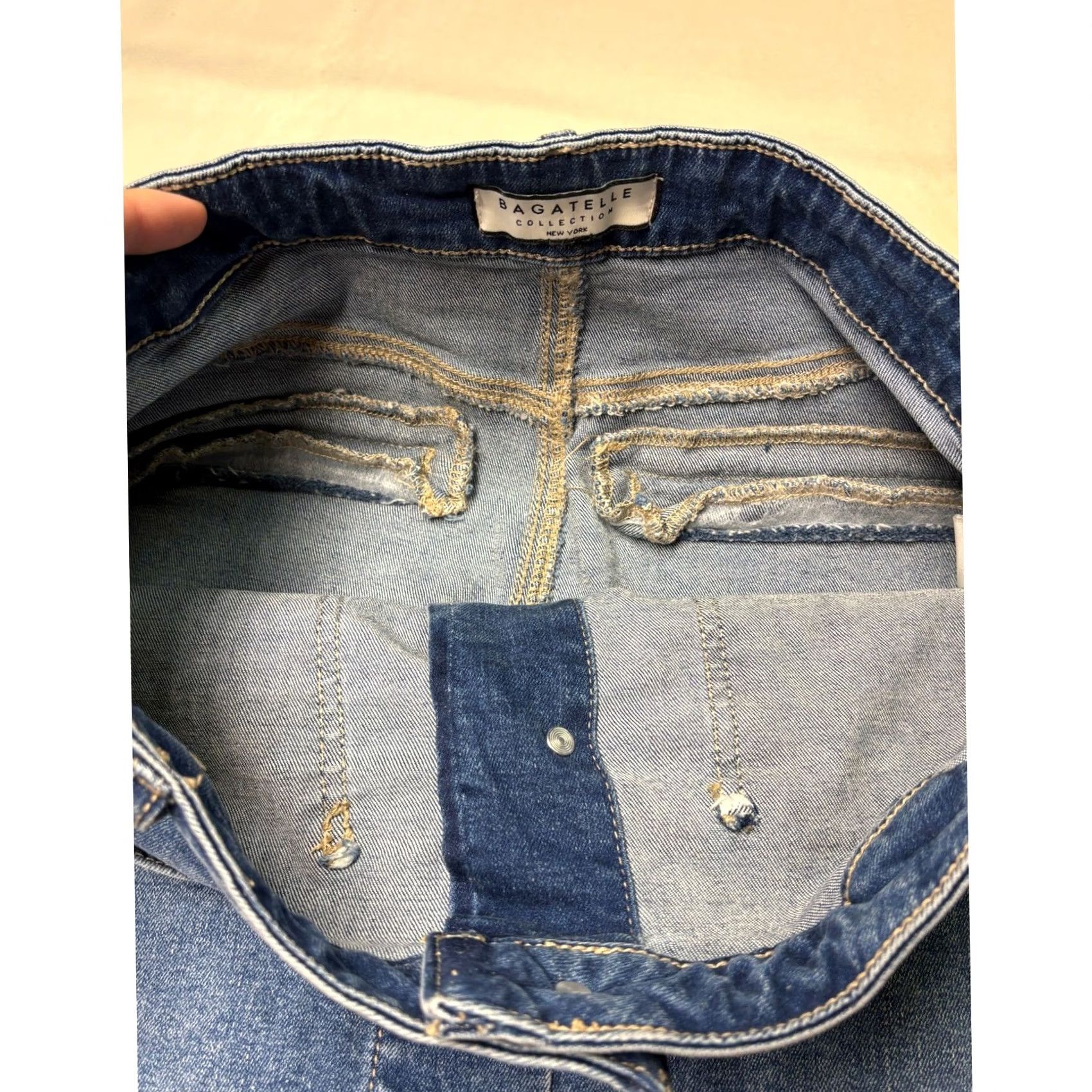 Vintage Bagatelle Collection Denim Skirt Womens 31W L35 Blue Blend Button Front Maxi Size 32" / US 10 / IT 46 - 3 Thumbnail