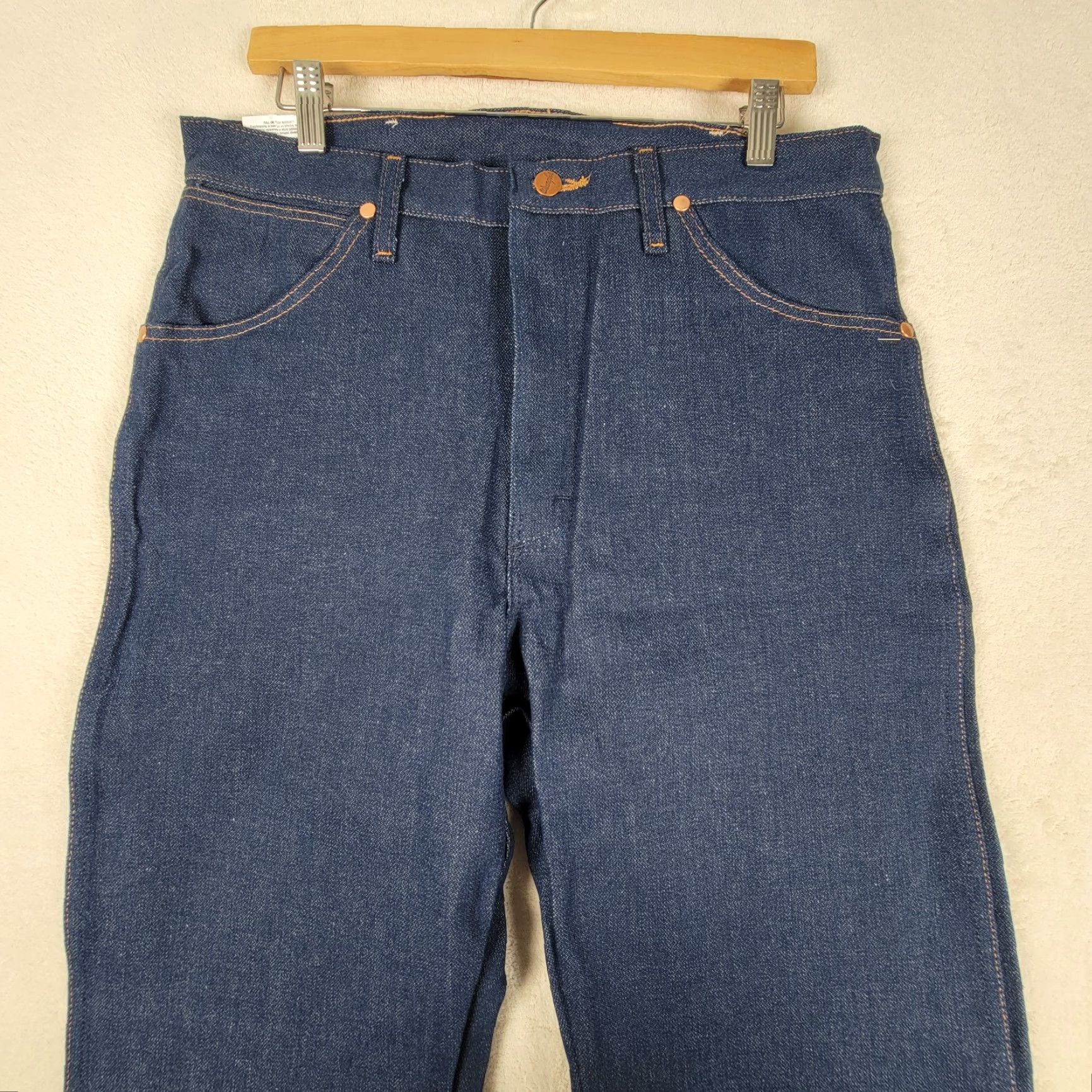 Wrangler VINTAGE Wrangler Cowboy Cut Jeans | 34x34 | Men’s 13MWZ | Blue Denim | 5-Pocket | Dark Wash | Regular Fit Size US 34 / EU 50 - 3 Thumbnail