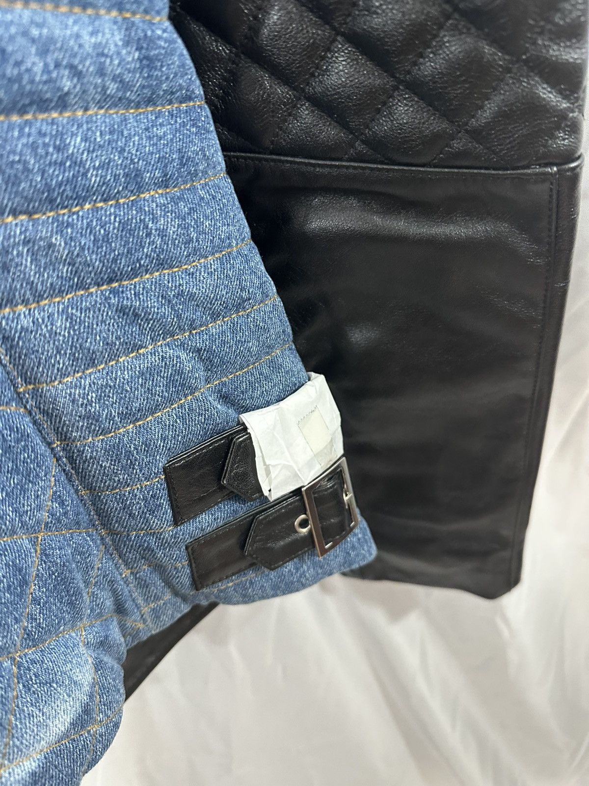 Philipp Plein Philipp Plein Leather x Denim Jacket Size US L / EU 52-54 / 3 - 11 Thumbnail
