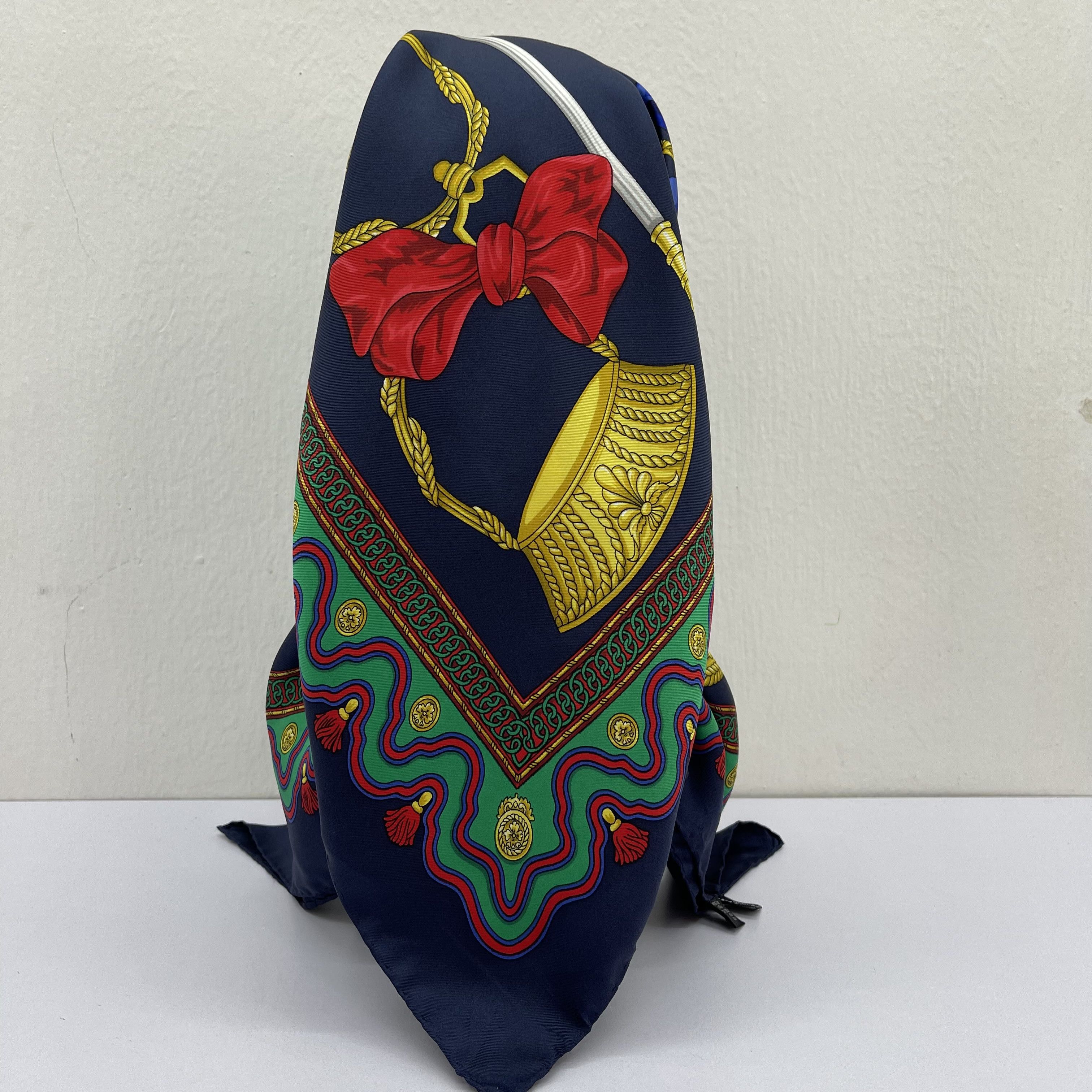 Longchamp Vintage Longchamp Silk Scarf With Equestrian-Themed- S7051 Size ONE SIZE - 3 Thumbnail
