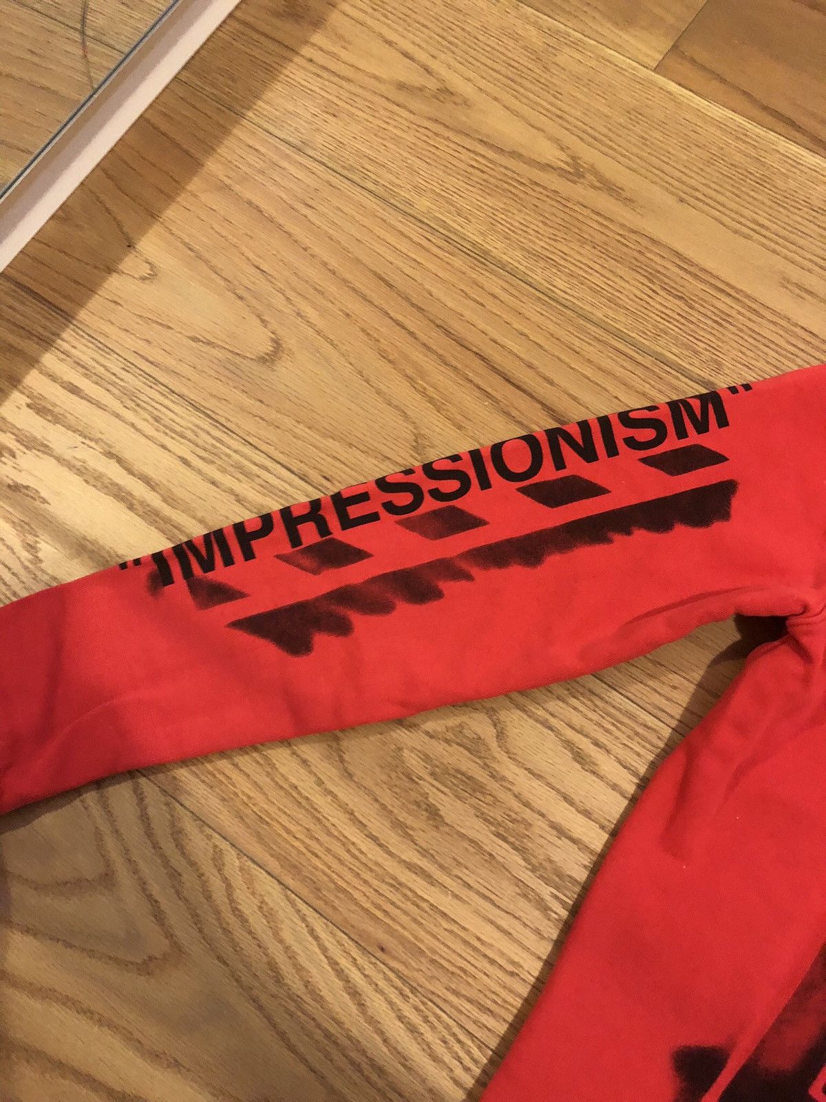 Off-White Off-White 19SS Diag Stencil Logo Hoodie Pullover Red/Black Size US S / EU 44-46 / 1 - 2 Thumbnail