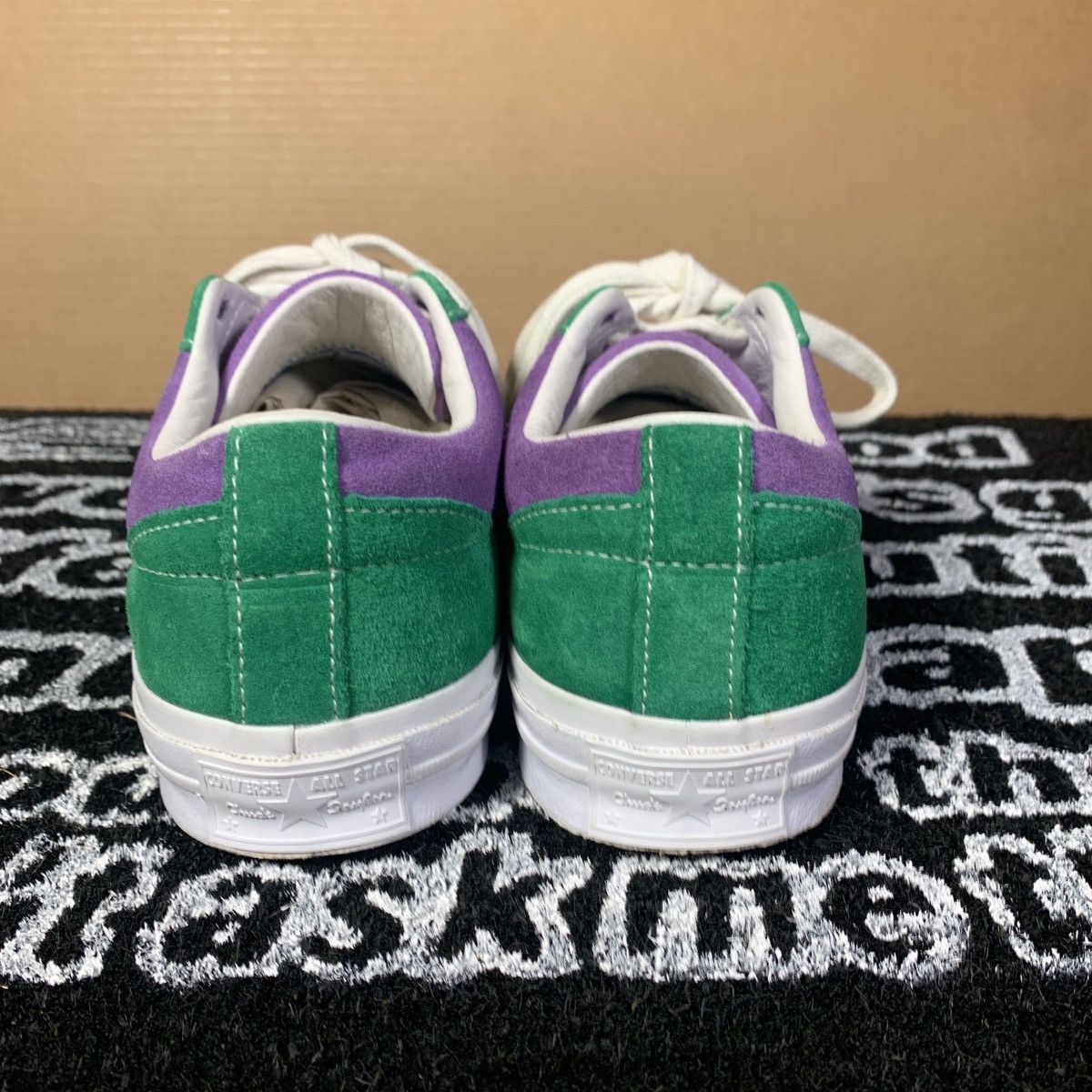 Golf Wang × Golf le Fleur × Tyler The Creator Golf le Fleur Converse One Star Ox Purple Green Size US 8 / EU 41 - 6 Thumbnail
