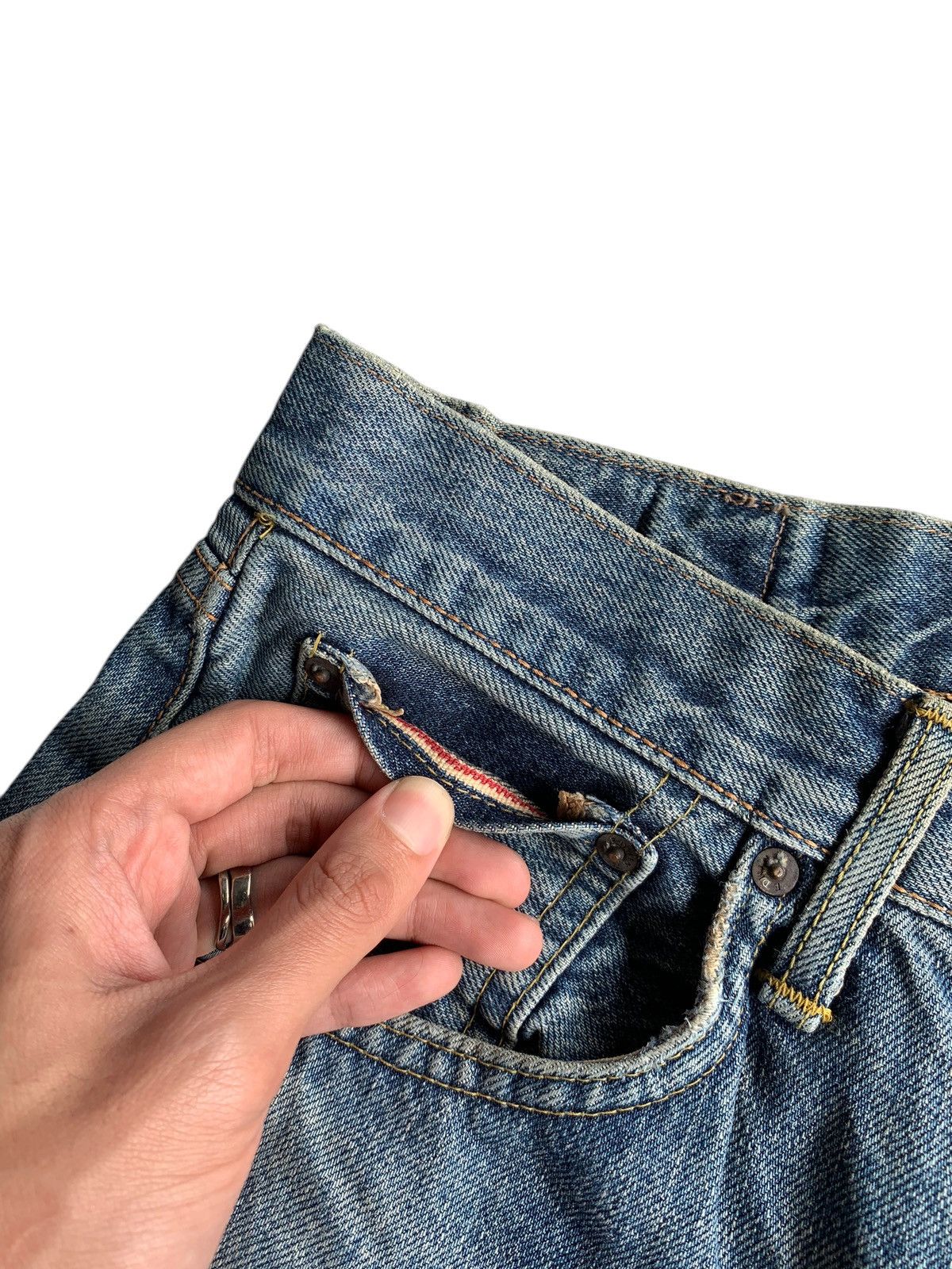 Edwin × If Six Was Nine × Kapital VINTAGE EDWIN 505 SELVEDGE BAGGY JAPANESE DISTRESSED DENIM🎌 Size US 28 / EU 44 - 13 Thumbnail