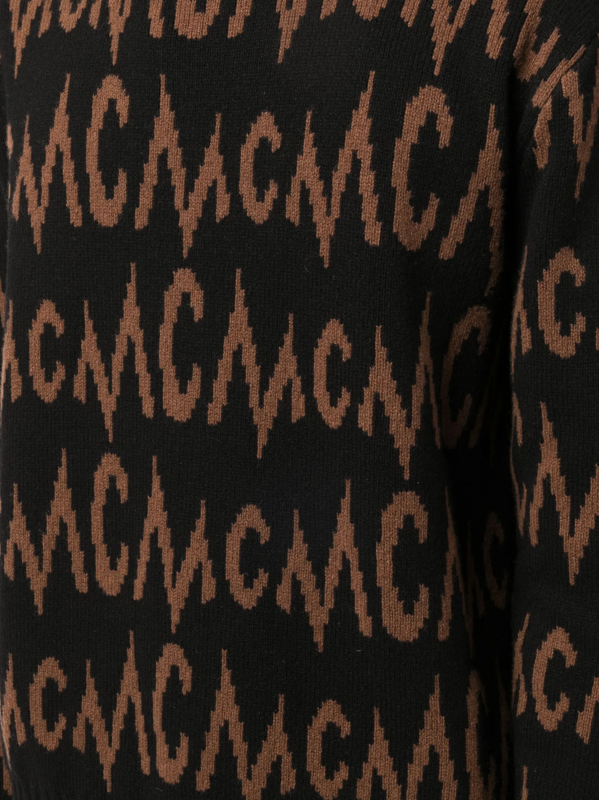 MCM o1y0225 Logo Cashmere Blend in Black/Brown Size US S / EU 44-46 / 1 - 4 Thumbnail