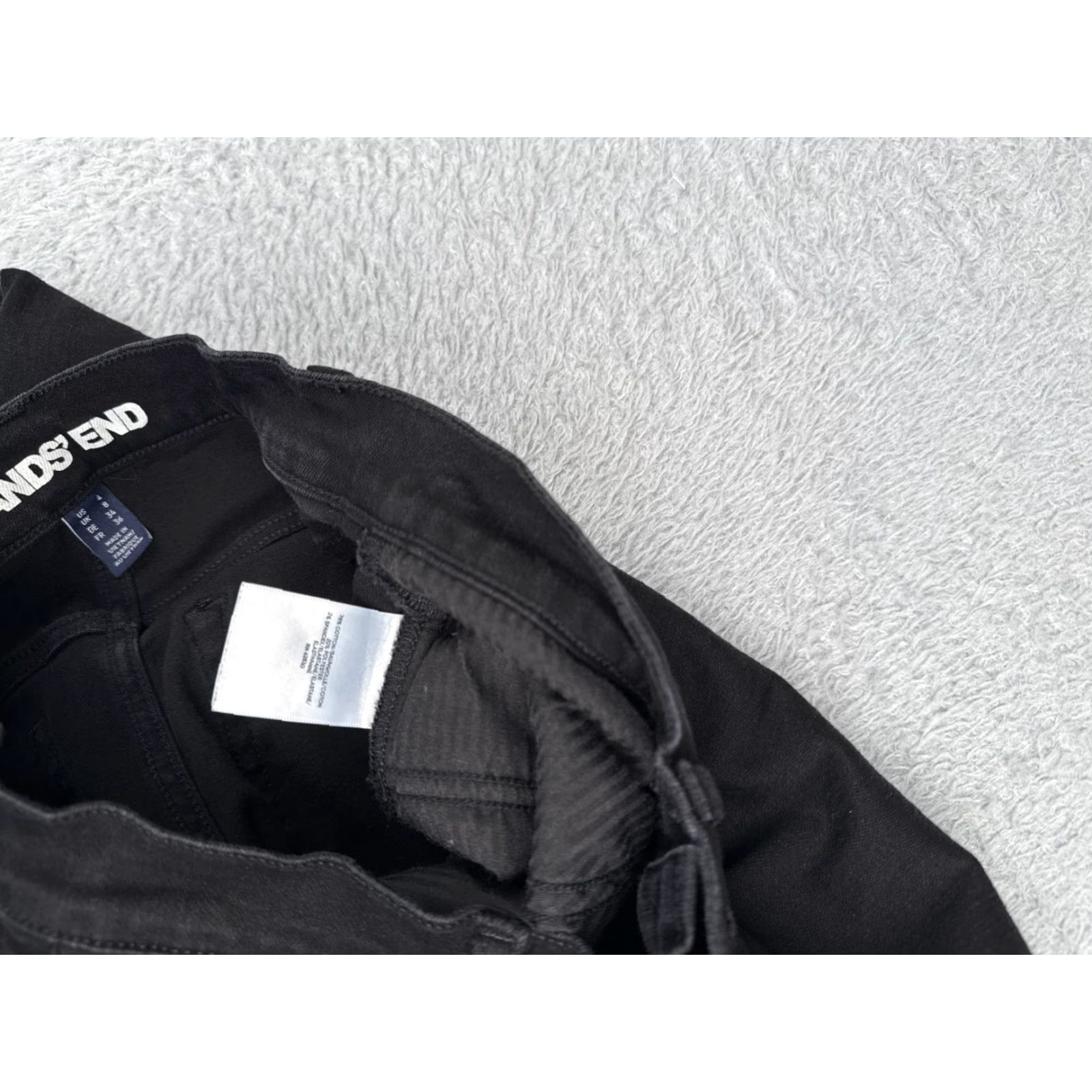 Lands' End Lands' End Jeans Women's 4 Black Mid Rise Bootcut Cotton Blend Zip Fly 26x31 Size 27" / US 4 / IT 40 - 7 Thumbnail
