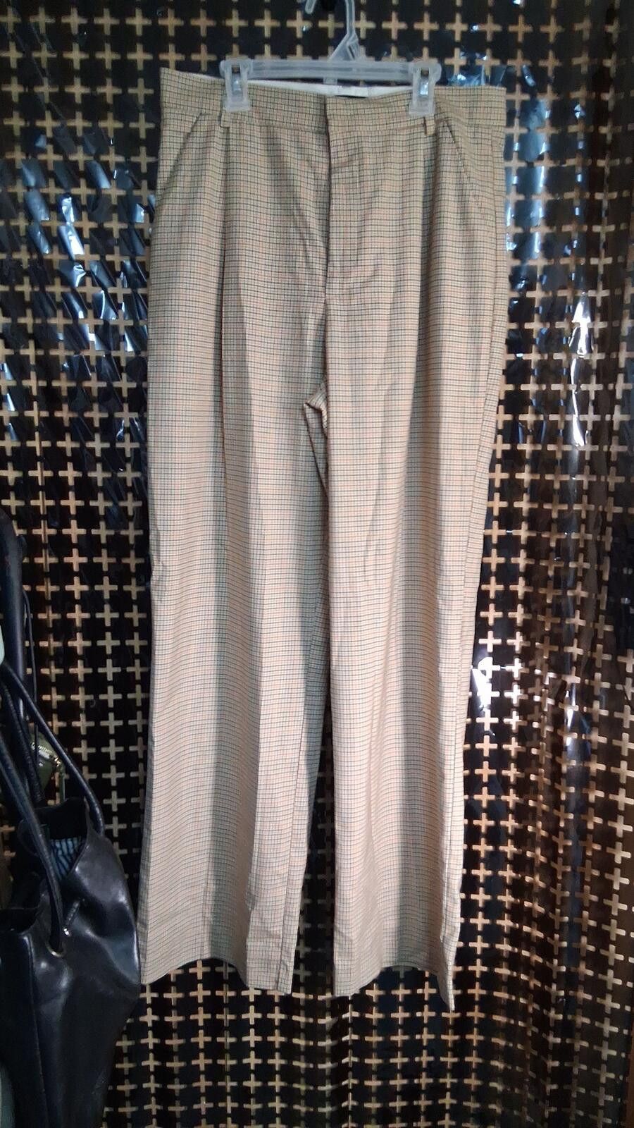 Zara Zara Plaid Wide Leg Trousers High Waist Plaid Dress Pants Size ONE SIZE - 1 Thumbnail