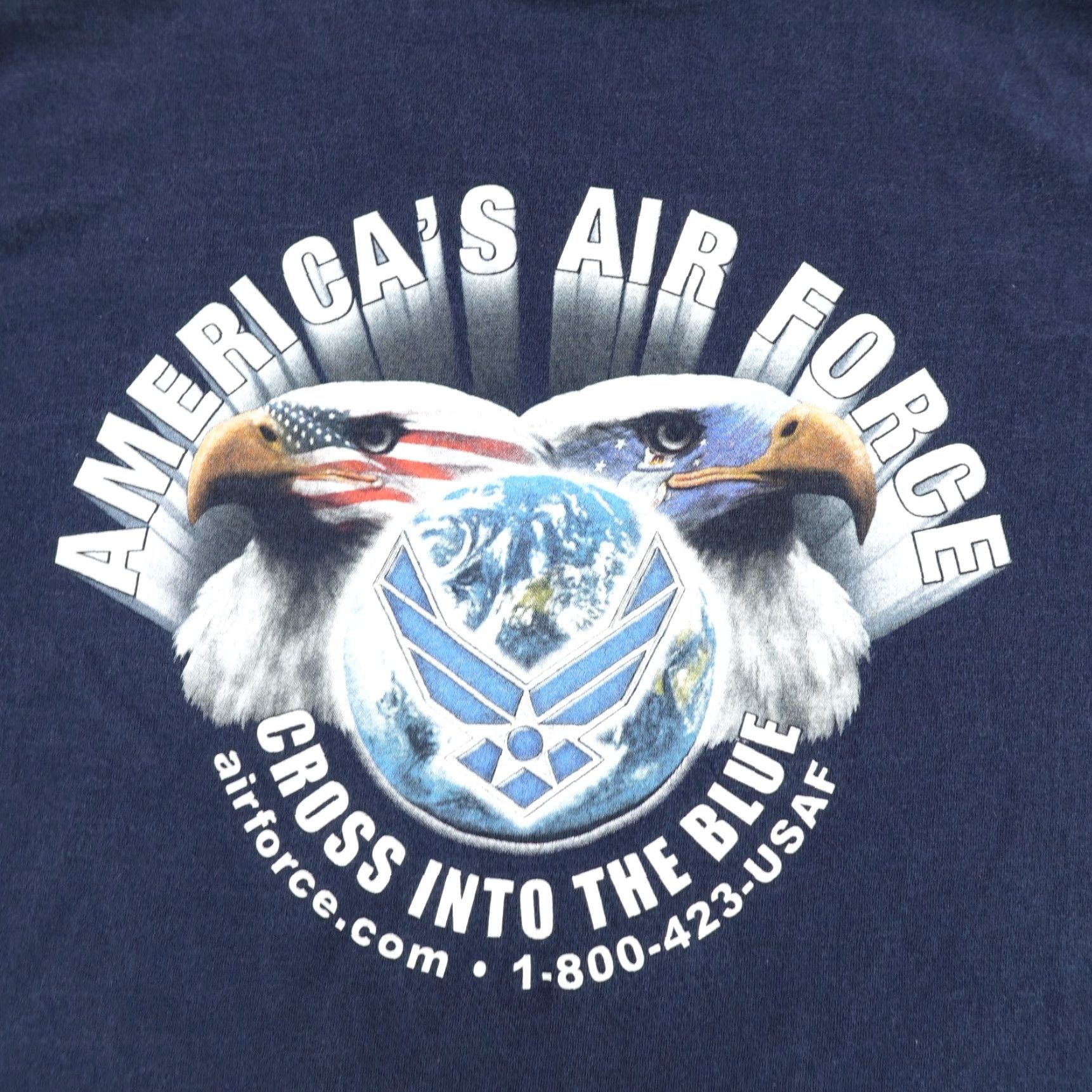 Vintage VINTAGE Murina US Air Force Shirt Men L Blue Eagle USAF Made In USA Murina T-Shirt Mens 90s Military Graphic Print Crew Neck Short Sleeve Size US L / EU 52-54 / 3 - 4 Thumbnail