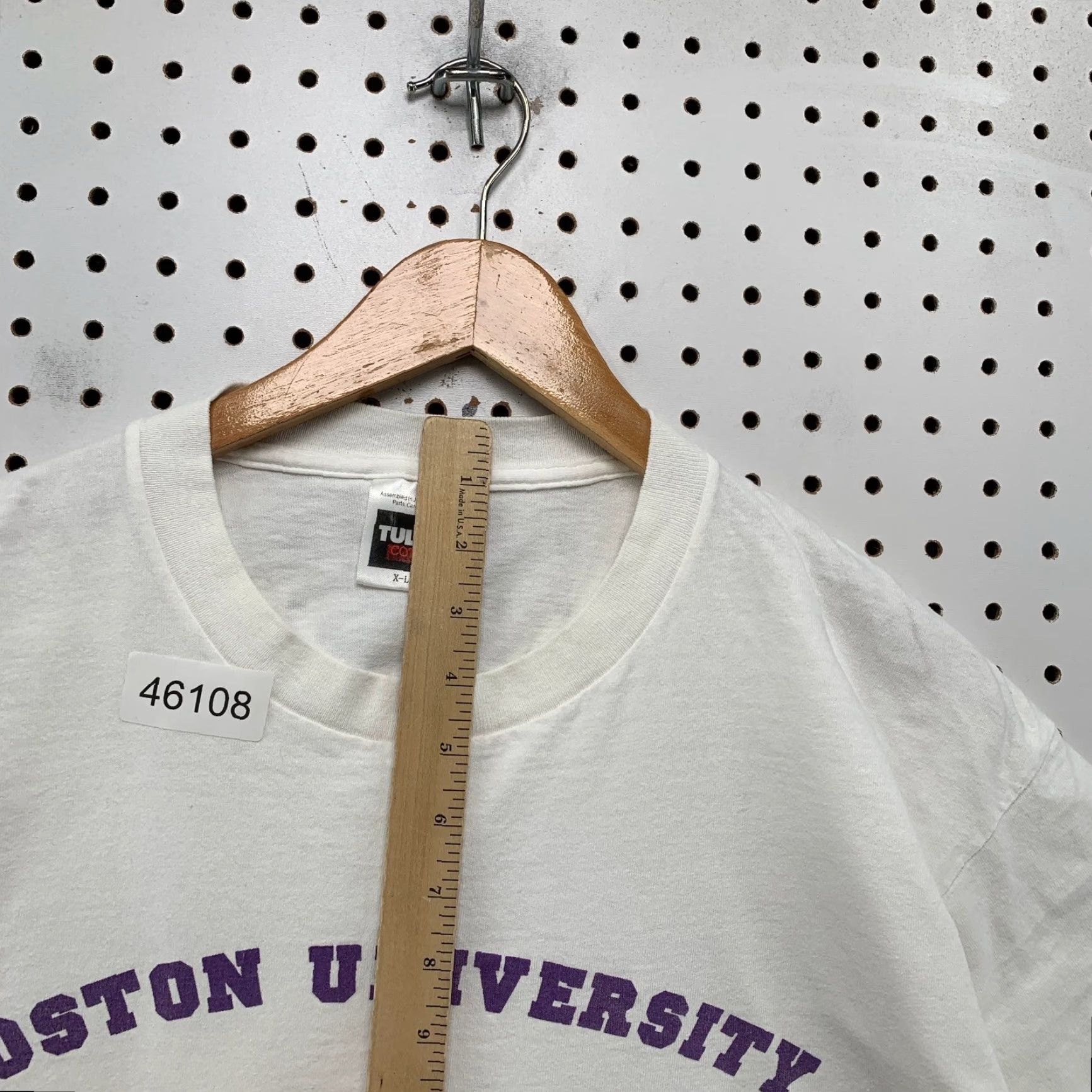 Tultex VINTAGE Boston University Shirt Mens XL White School Of Law Tultex Sui Generis Size US XL / EU 56 / 4 - 7 Thumbnail
