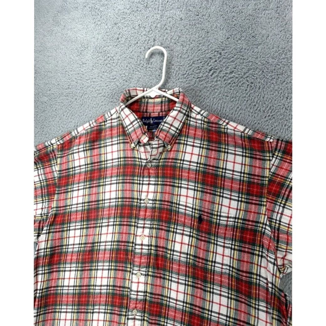 Ralph Lauren Ralph Lauren Blaire Button-Down Shirt Mens XL Red Madras Plaid Long Sleeve Pony Size US XL / EU 56 / 4 - 4 Thumbnail