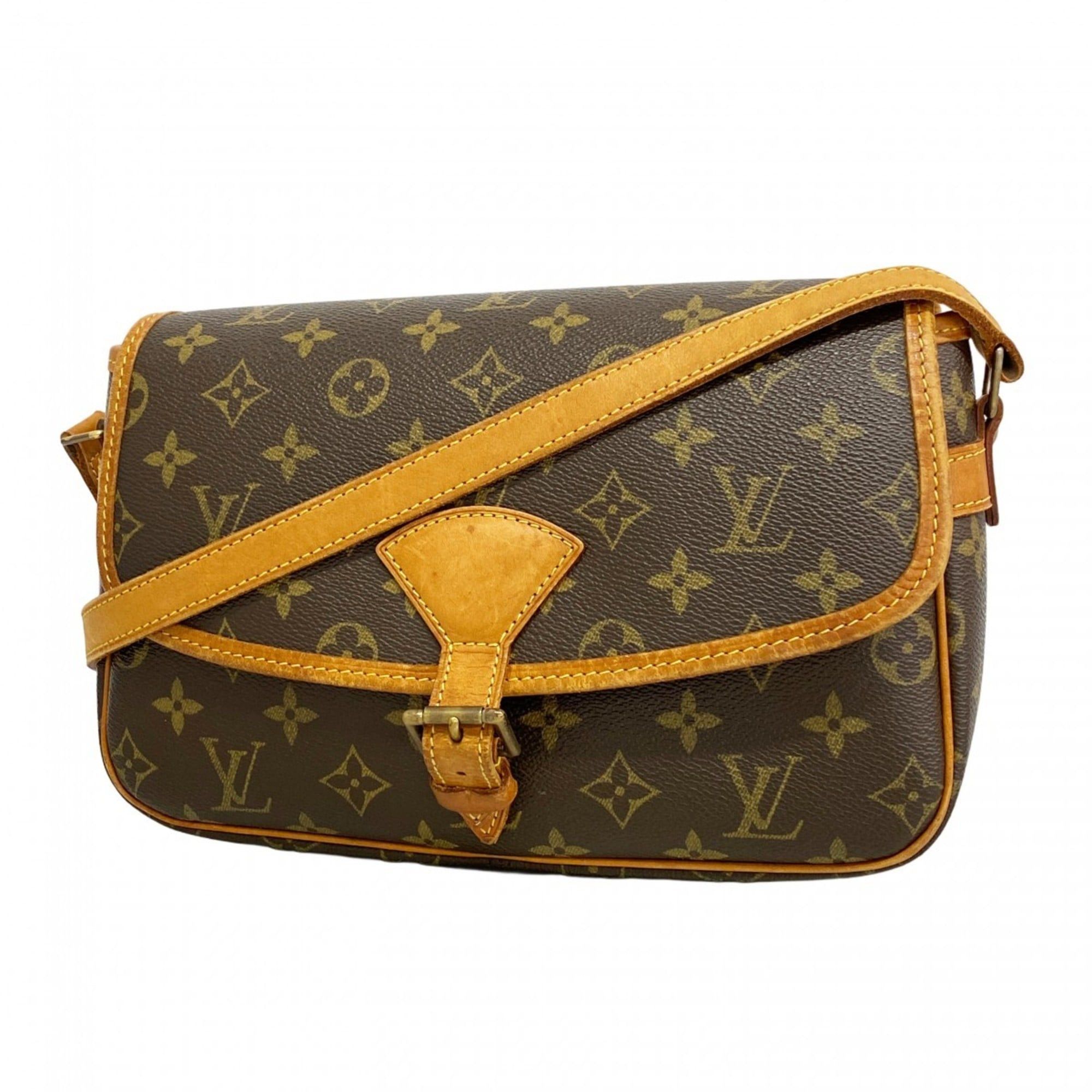 Louis Vuitton Monogram Sologne Shoulder Bag M42250 Brown Women's