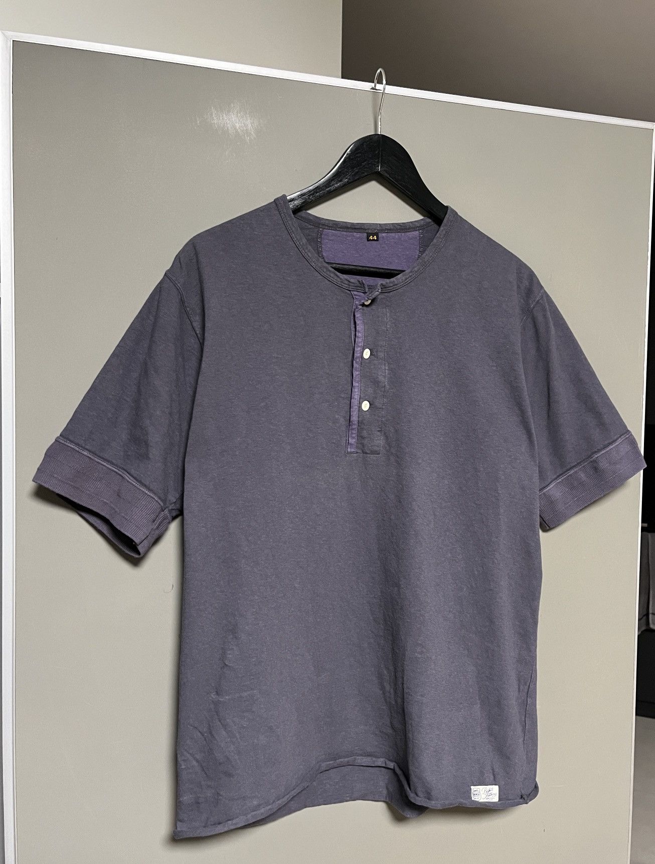 Freewheelers Freewheelers Power Wear Henley Navy/Purple T-shirt Size US L / EU 52-54 / 3 - 3 Thumbnail