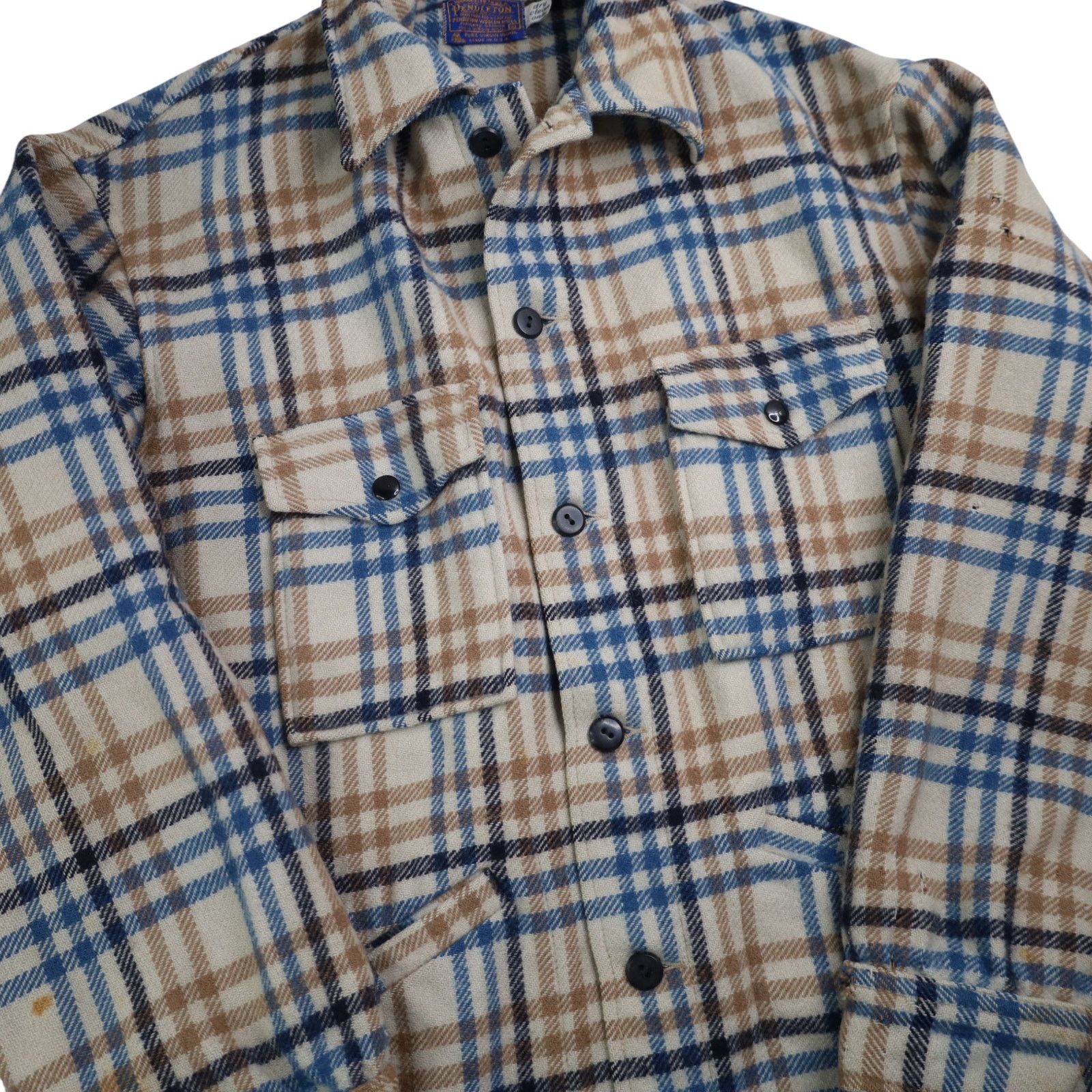 Pendleton × Vintage True Pendleton %100 Wool Plaid Coat Size US XL / EU 56 / 4 - 3 Thumbnail