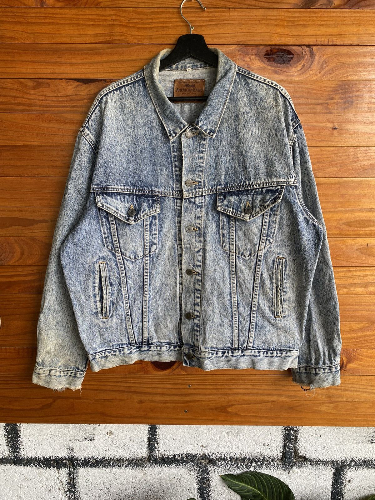 Vintage Vintage Bobson American Basic Acid Wash Denim Jacket 80s–90s Size US XL / EU 56 / 4 - 3 Thumbnail