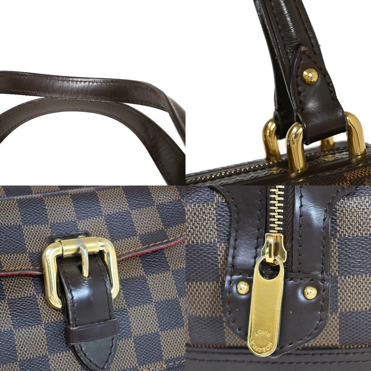 Louis Vuitton Louis Vuitton Knightsbridge Brown Canvas Handbag Size ONE SIZE - 6 Thumbnail