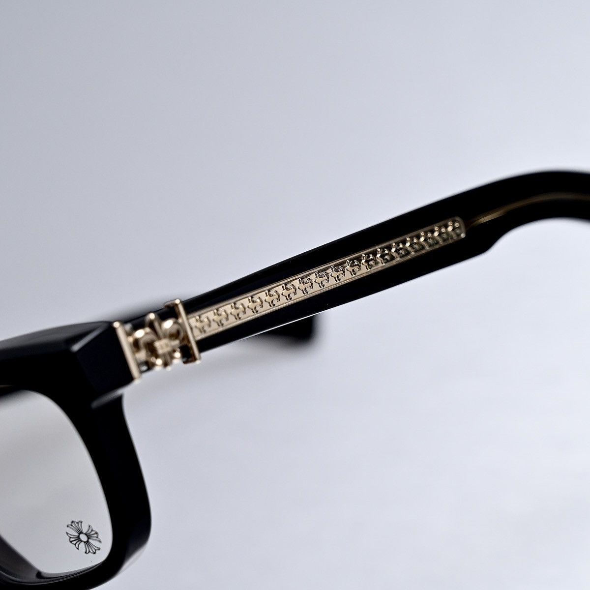 Chrome Hearts CHROME HEARTS SEE YOU IN TEA BLACK GOLD PLATED GLASSES Size ONE SIZE - 5 Thumbnail