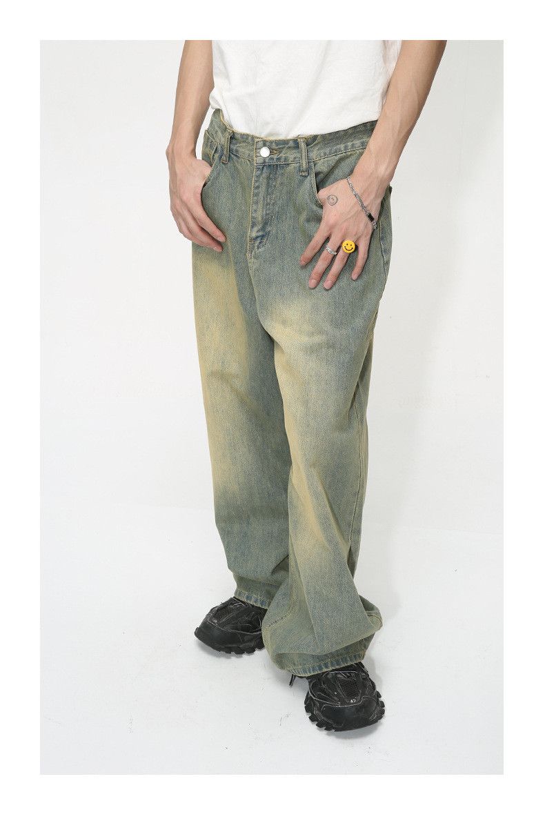 Japanese Brand Simple basic straight loose distressed jeans Size US 32 / EU 48 - 5 Thumbnail