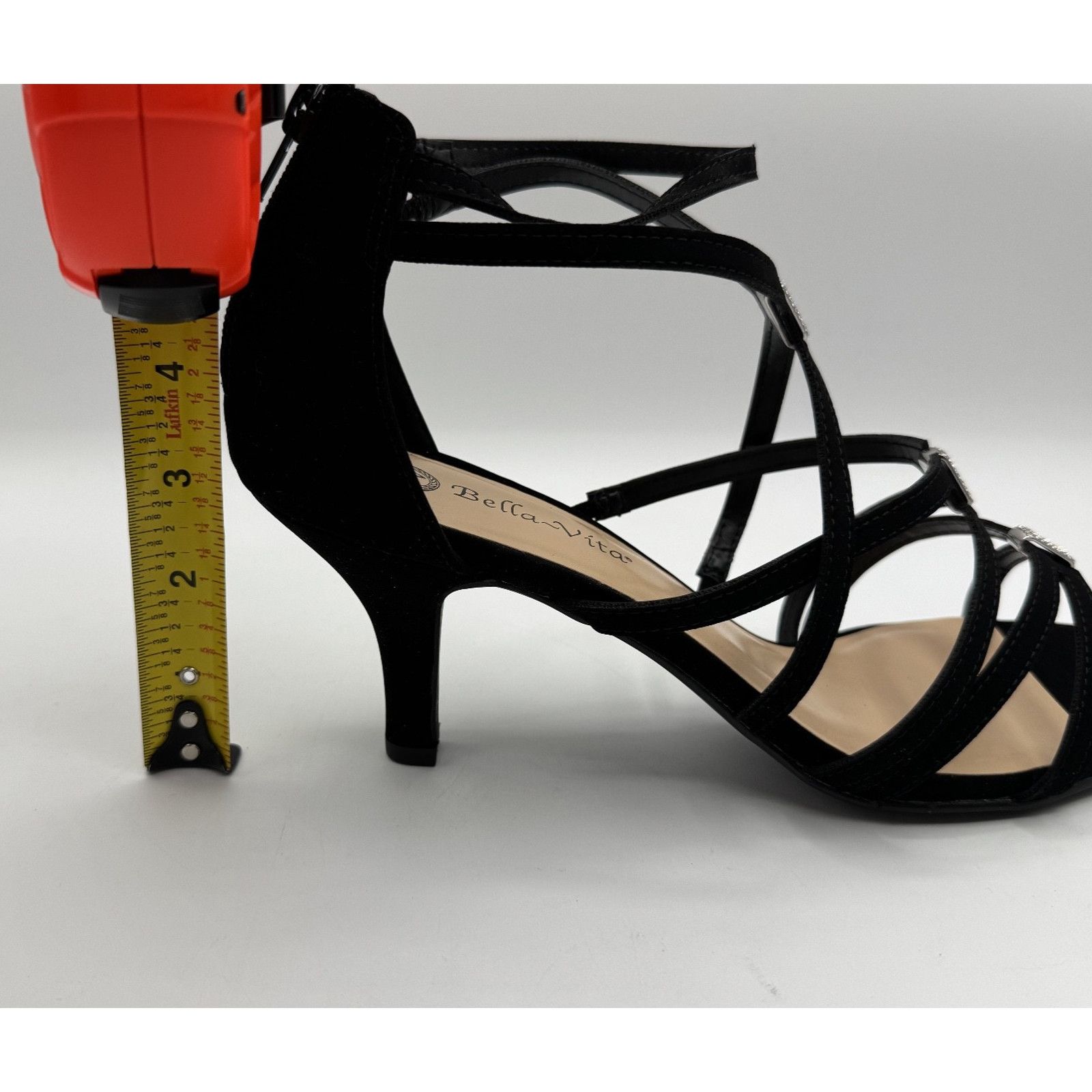 Other Bella Vita 11 Wide Width Black Strappy Heels Rhinestone Shoe Size US 11 / IT 41 - 4 Thumbnail