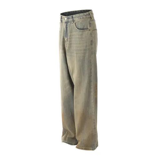 Japanese Brand × Jean High street trend loose washed distressed straight jeans Size US 32 / EU 48 - 2 Thumbnail