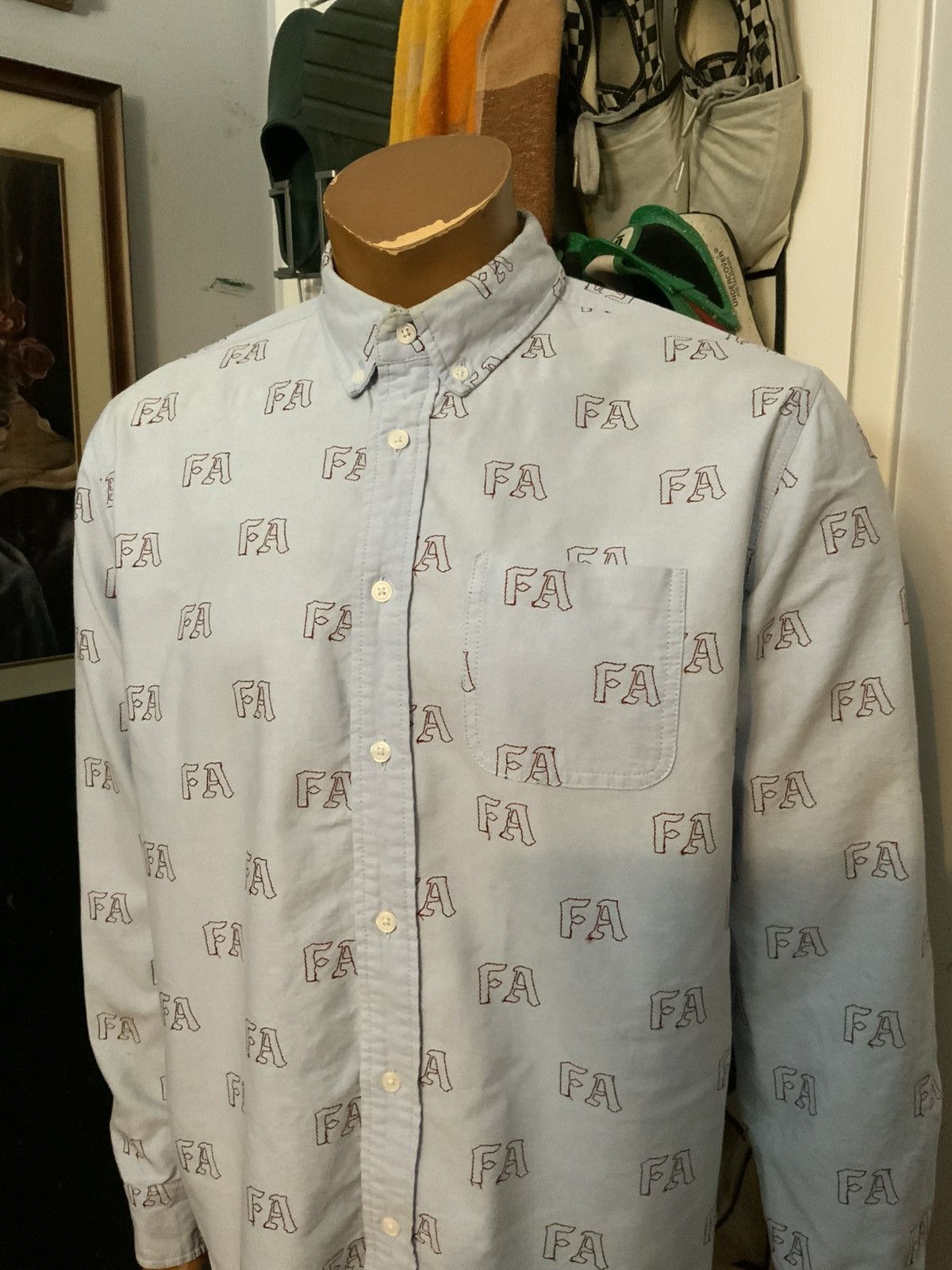 Fucking Awesome Fuc**ing Awesome FA Oxford Blue Button Down L/S 18SS Shirt Size US L / EU 52-54 / 3 - 14 Thumbnail