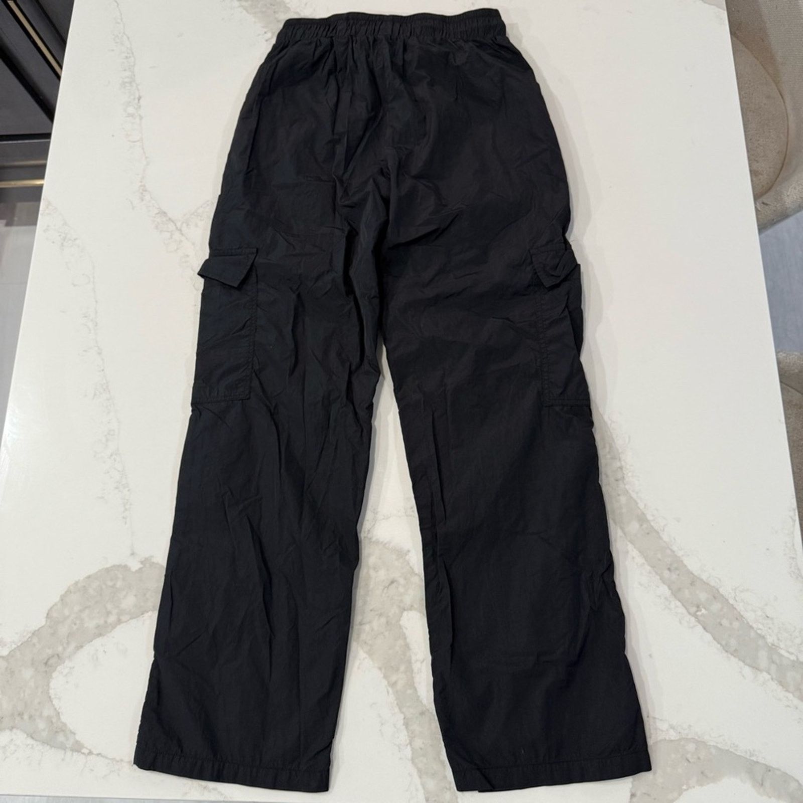PRINCESS POLLY Princess Polly Flossie Parachute Pants Women’s 4 Black Cargo Size 27" / US 4 / IT 40 - 8 Thumbnail