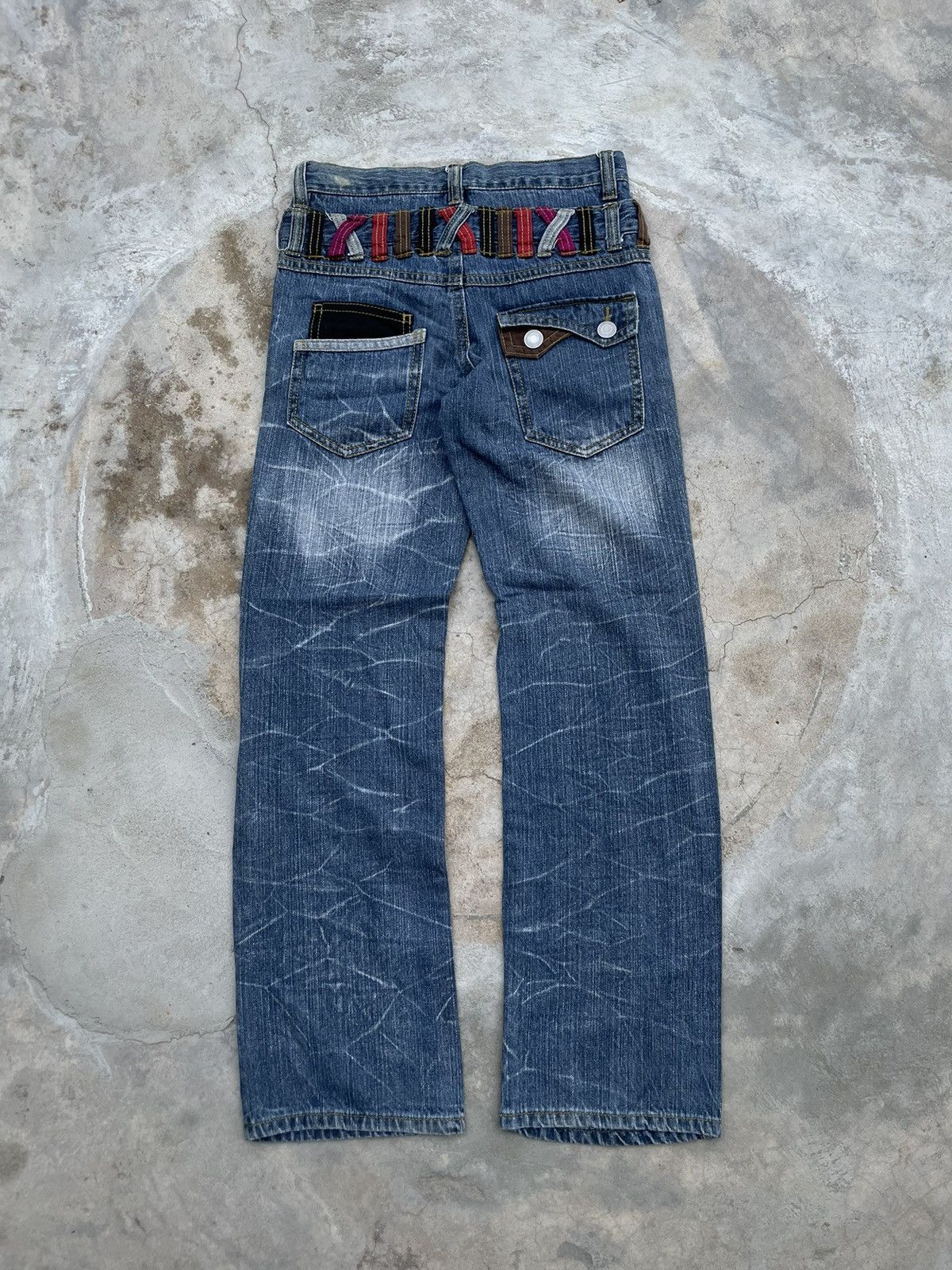 Japanese Brand × Seditionaries Double Waist Acid Wash Denim Jeans Pants Size US 29 - 4 Thumbnail