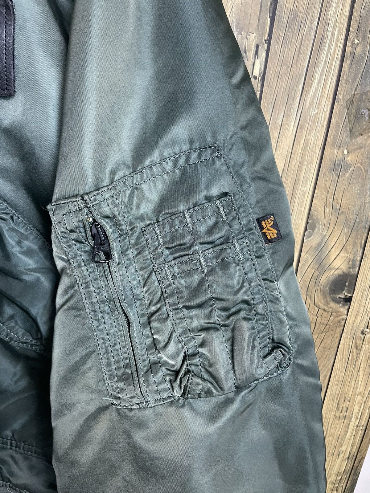 Alpha Industries × Vintage 🪖Vintage Alpha Industries Bomber Jacket Size US XL / EU 56 / 4 - 2 Thumbnail