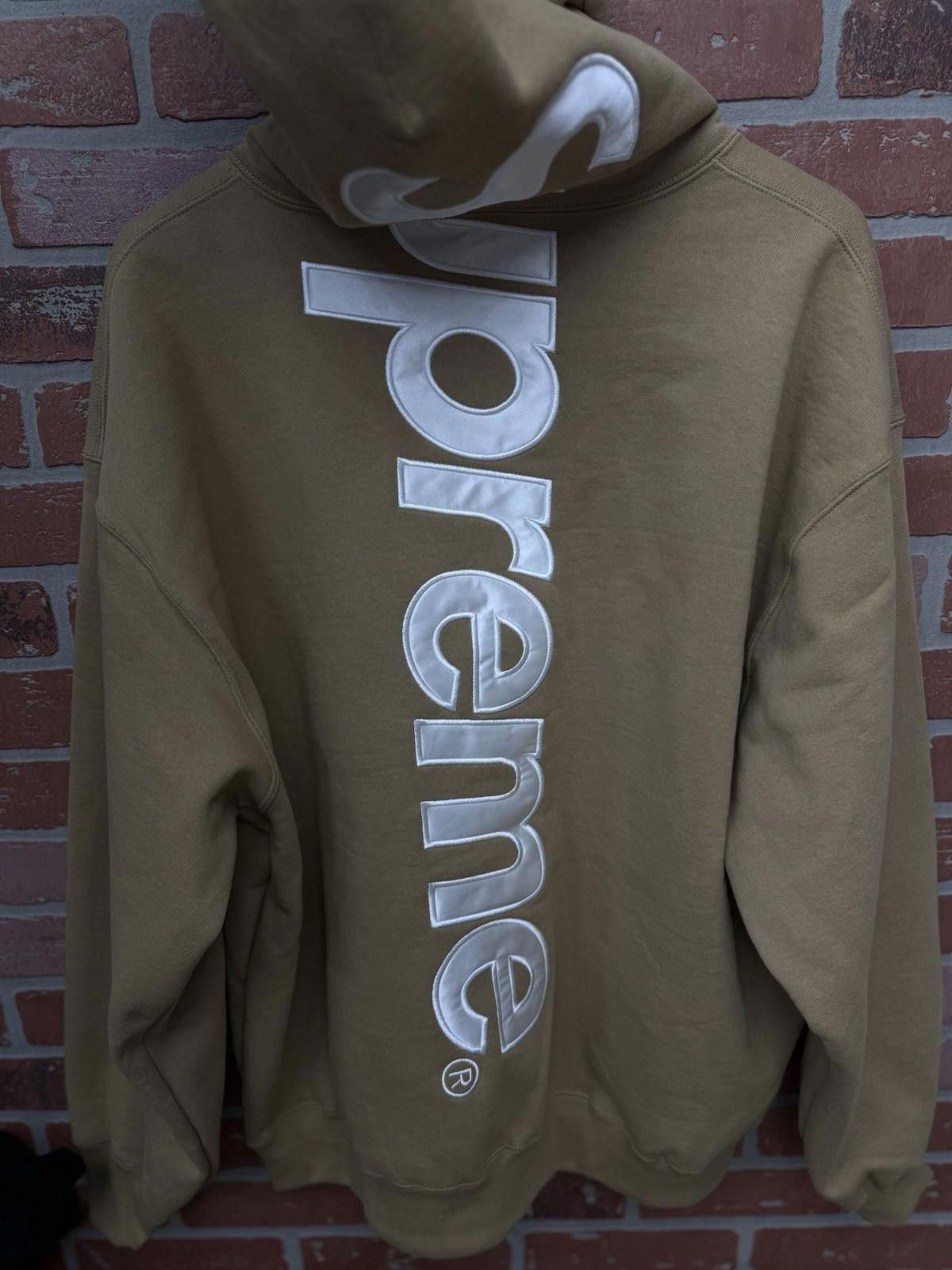 Supreme Size XL - Supreme Satin Appliqué Hooded Sweatshirt (FW25) Size US XL / EU 56 / 4 - 4 Thumbnail