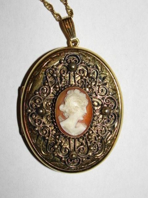 Designer Danecraft Cameo Locket Necklace Size ONE SIZE - 1 Thumbnail