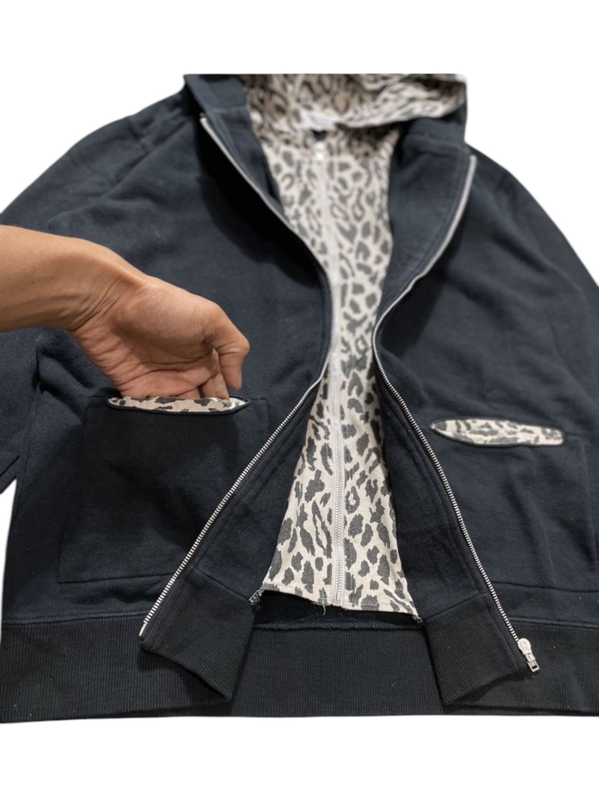 Japanese Brand × Other × Vintage Japanese Honey Leopard Double layer hoodie lgb ifsix style Size US M / EU 48-50 / 2 - 4 Thumbnail