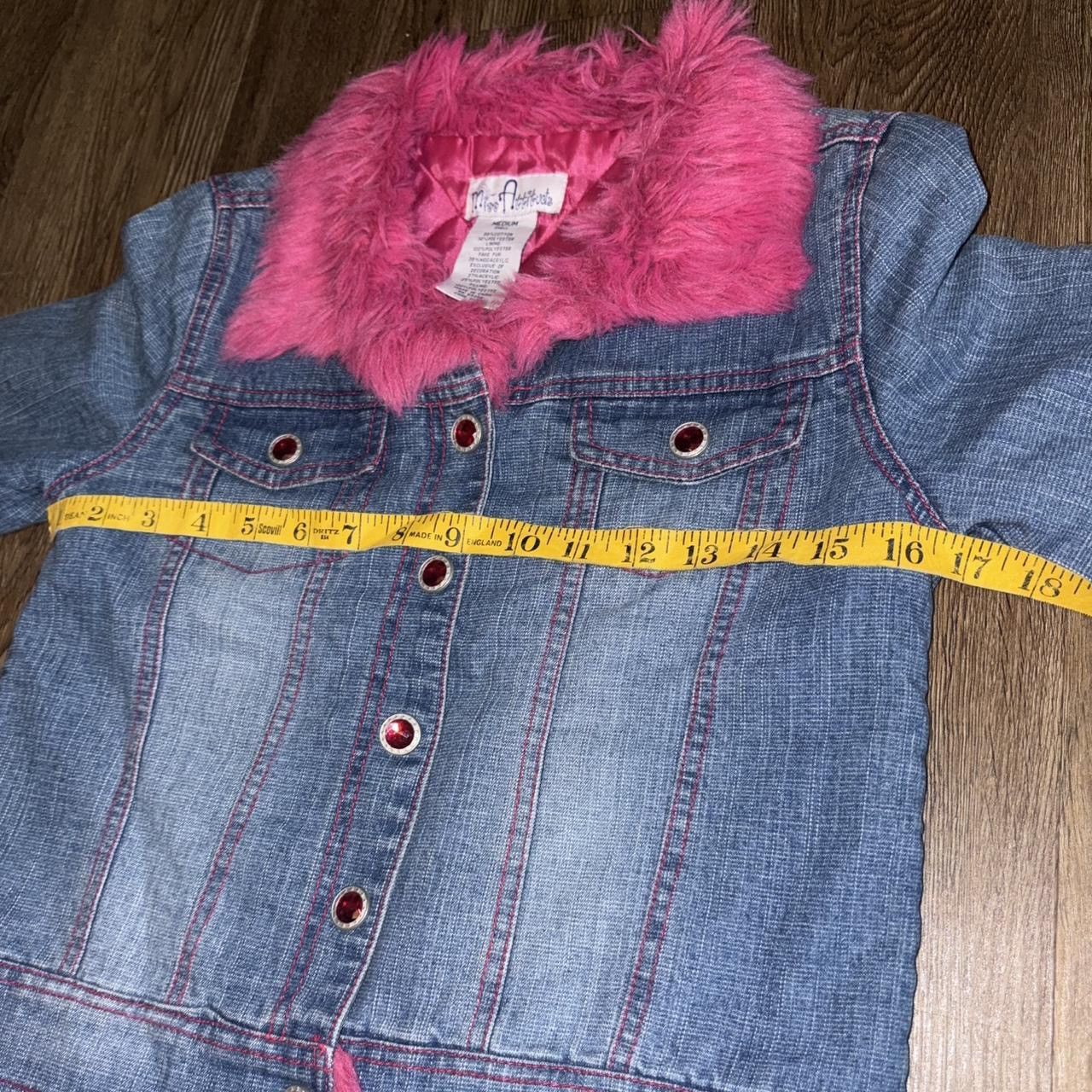 Other 90s Pink faux fur denim jacket with quilted interior Size M / US 6-8 / IT 42-44 - 4 Thumbnail
